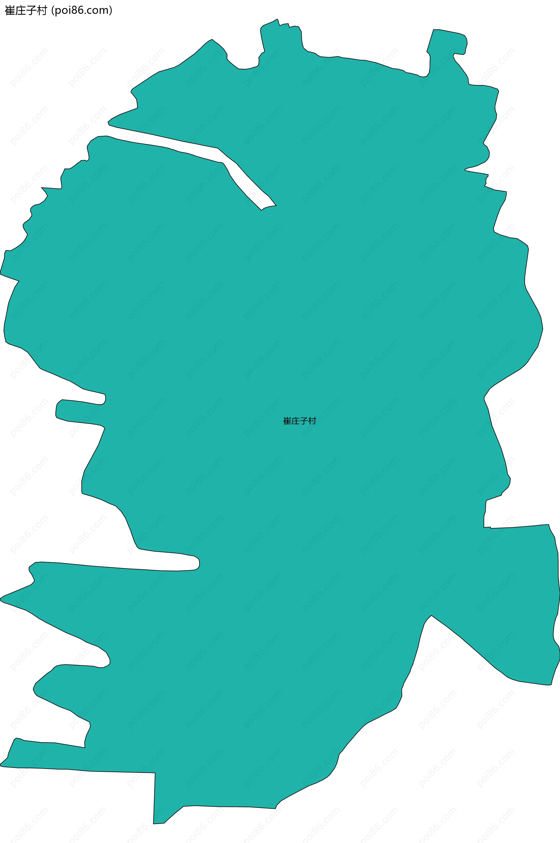 崔庄子村边界地图