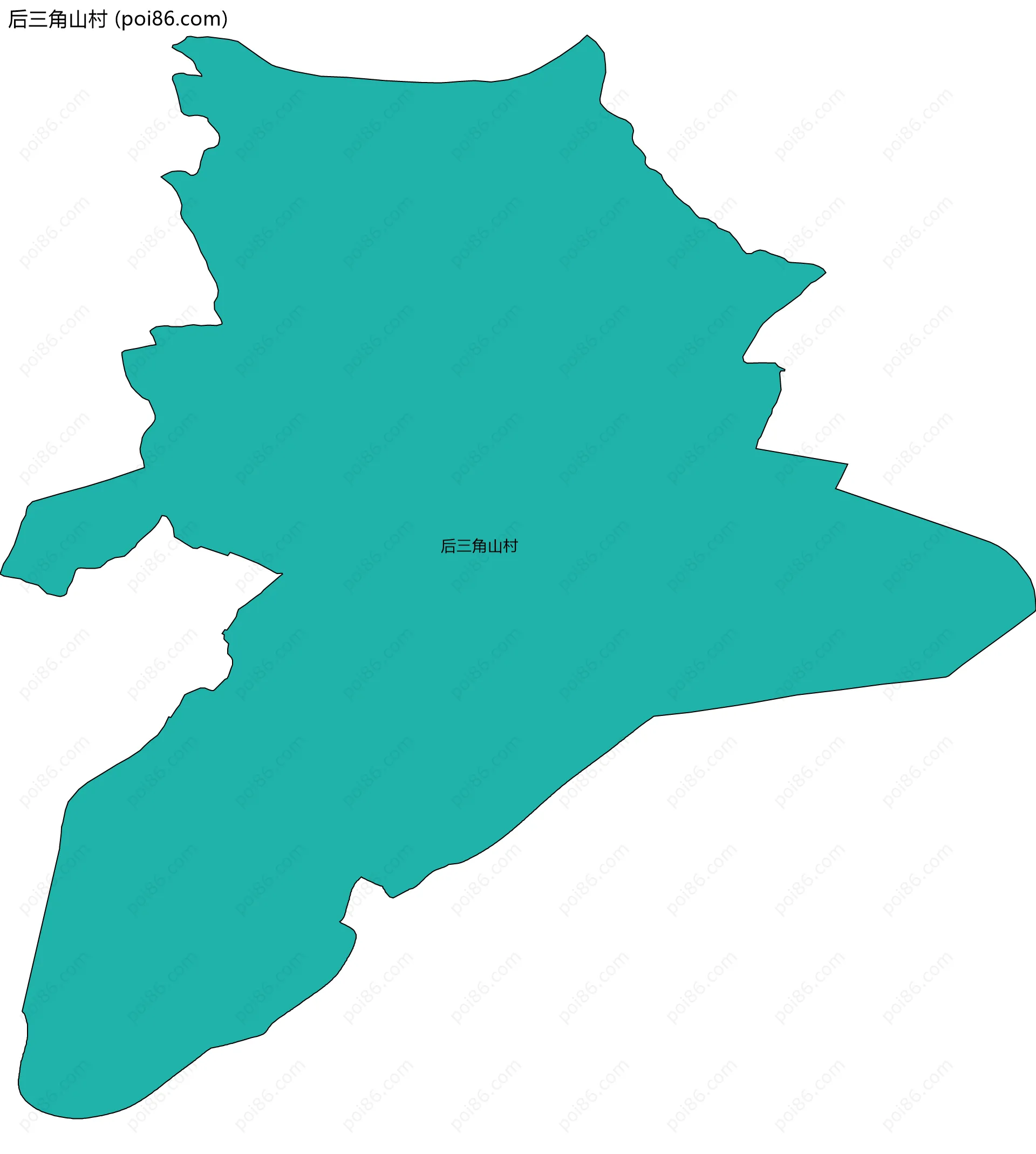 后三角山村边界地图