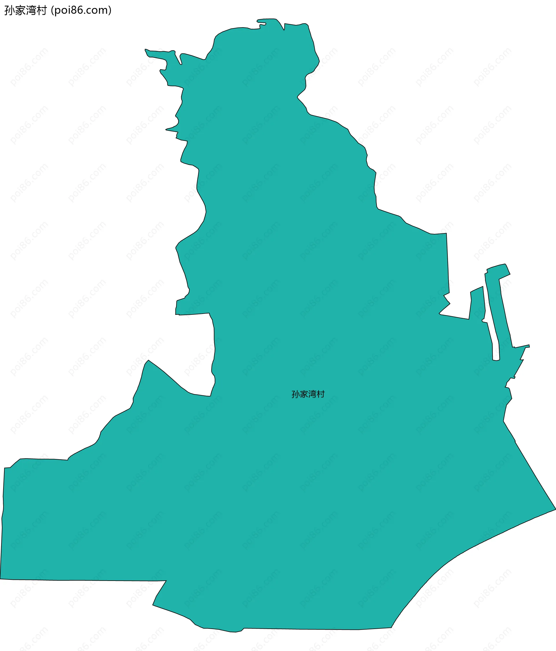 孙家湾村边界地图