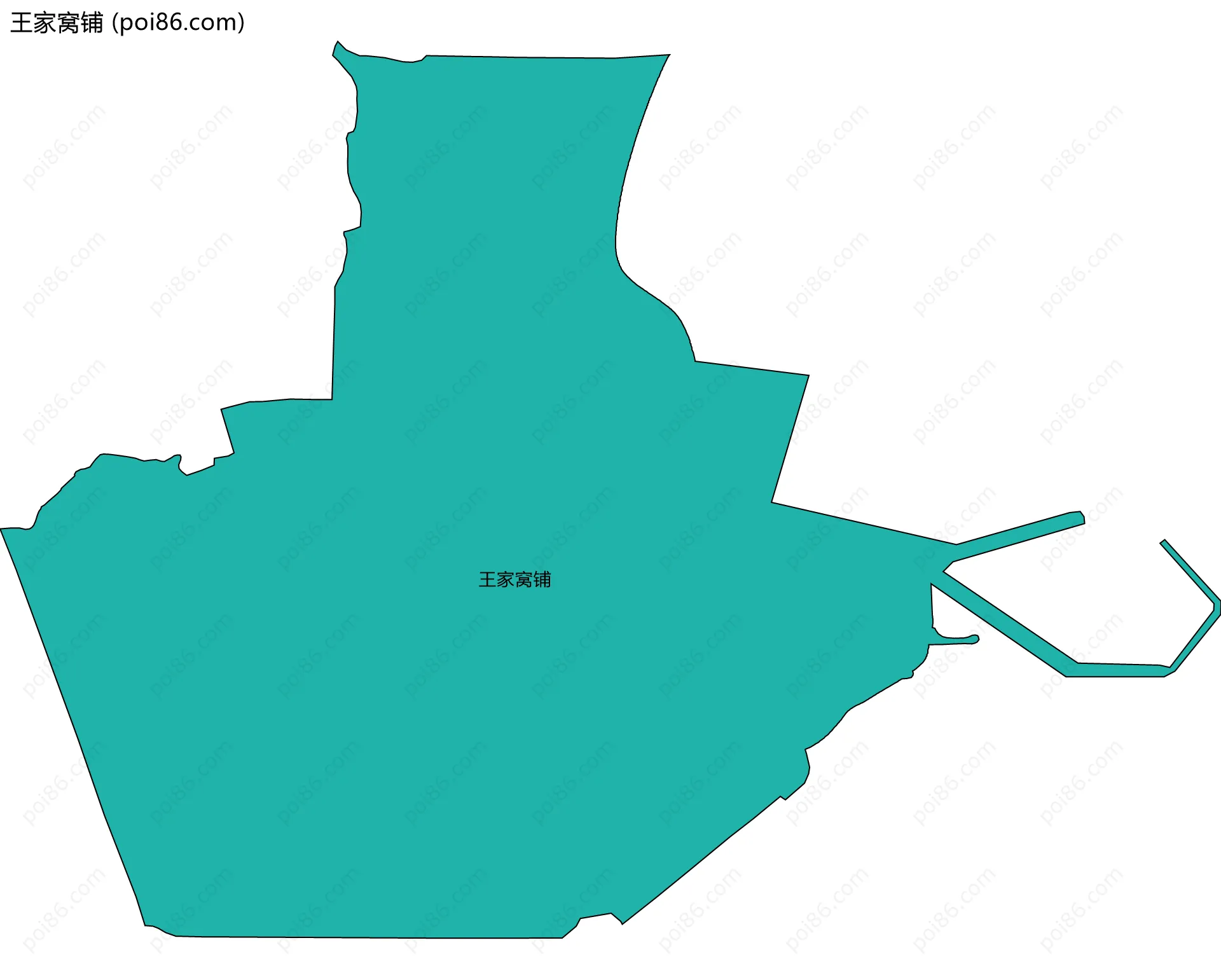 王家窝铺边界地图