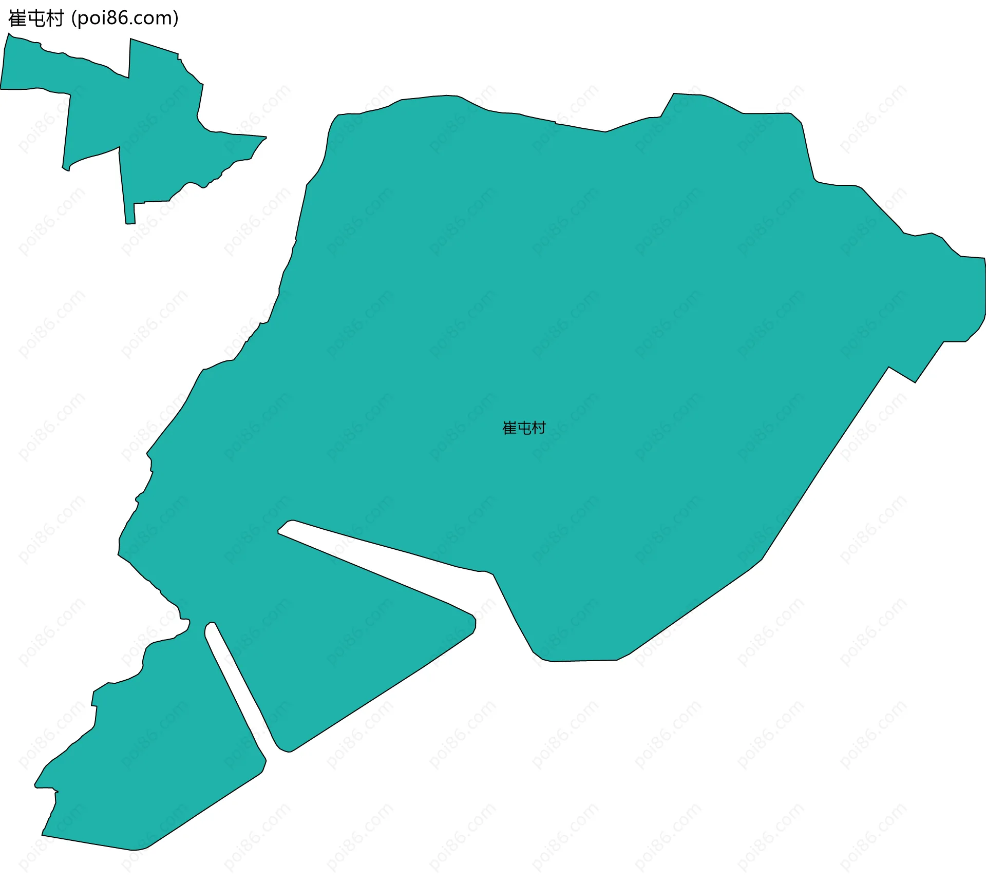 崔屯村边界地图