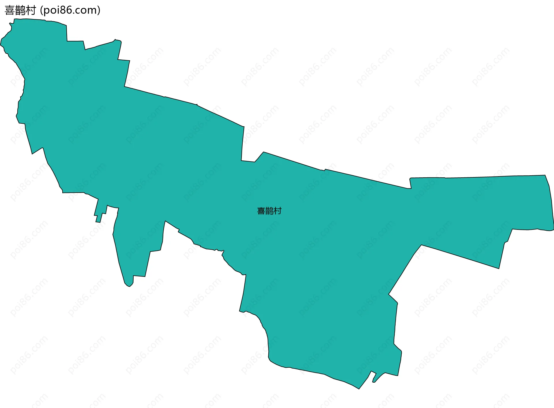 喜鹊村边界地图