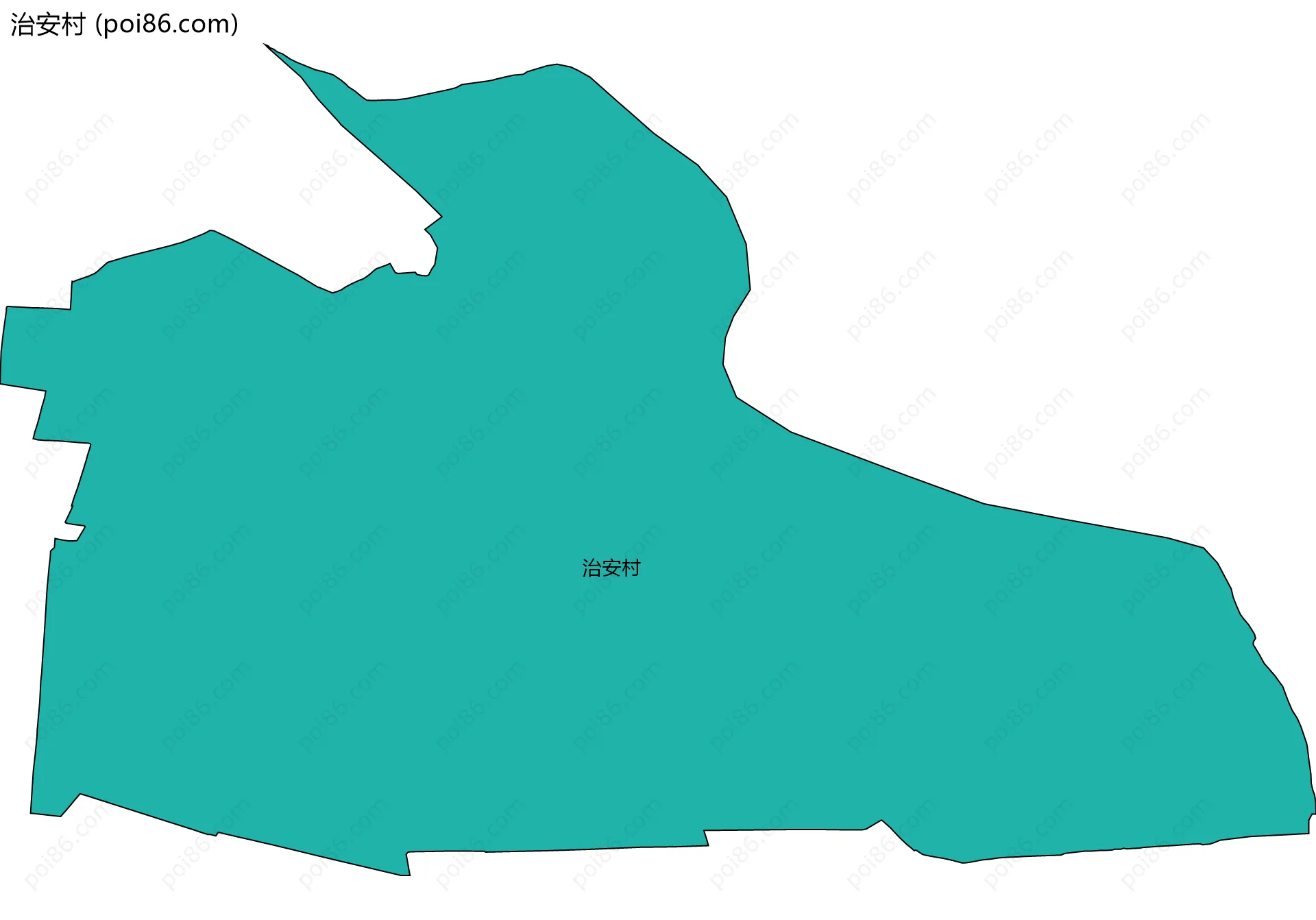 治安村边界地图