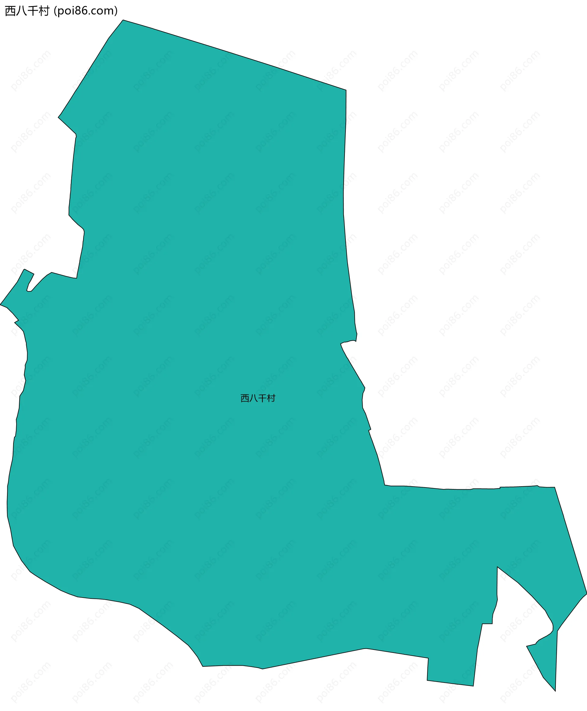 西八千村边界地图