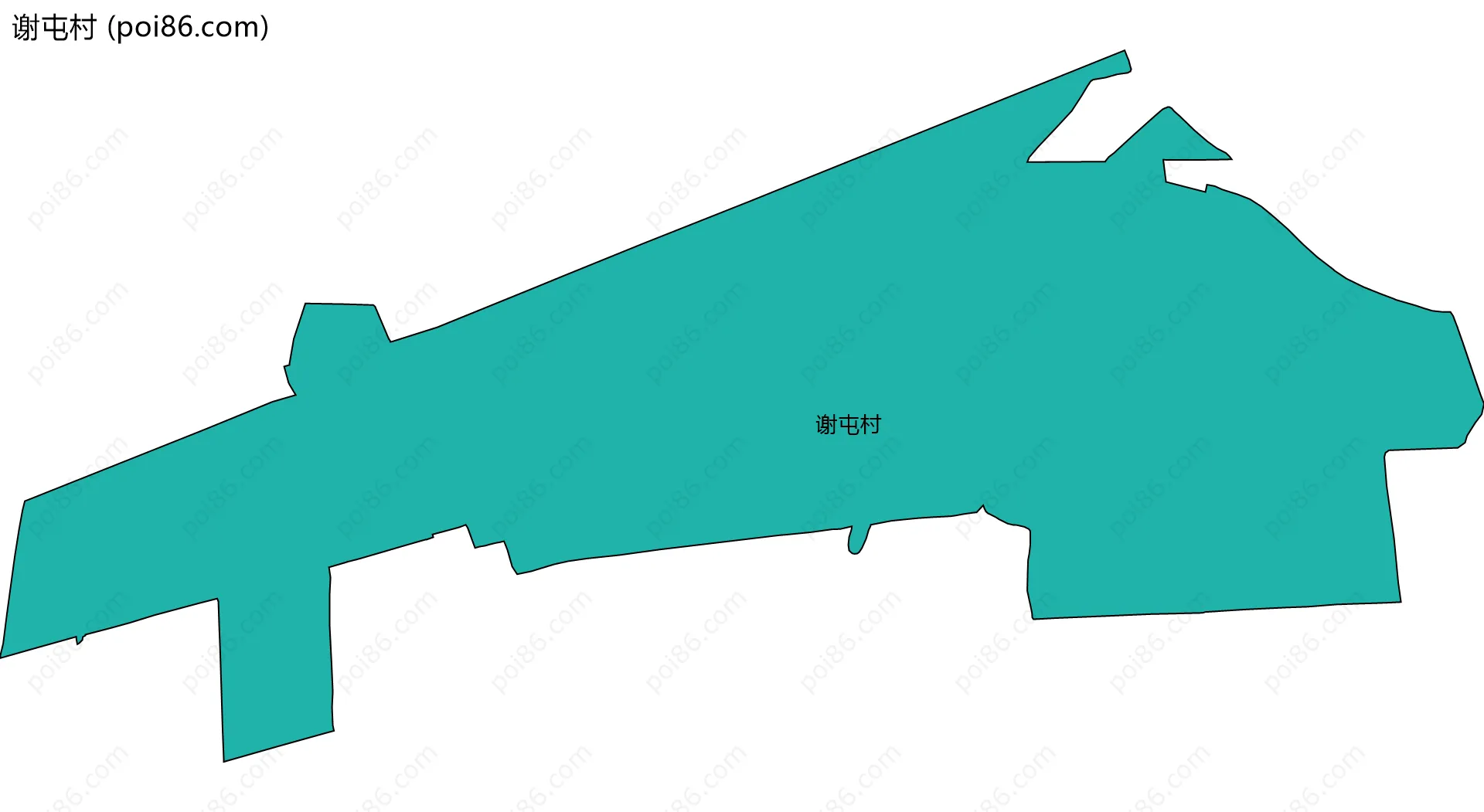 谢屯村边界地图