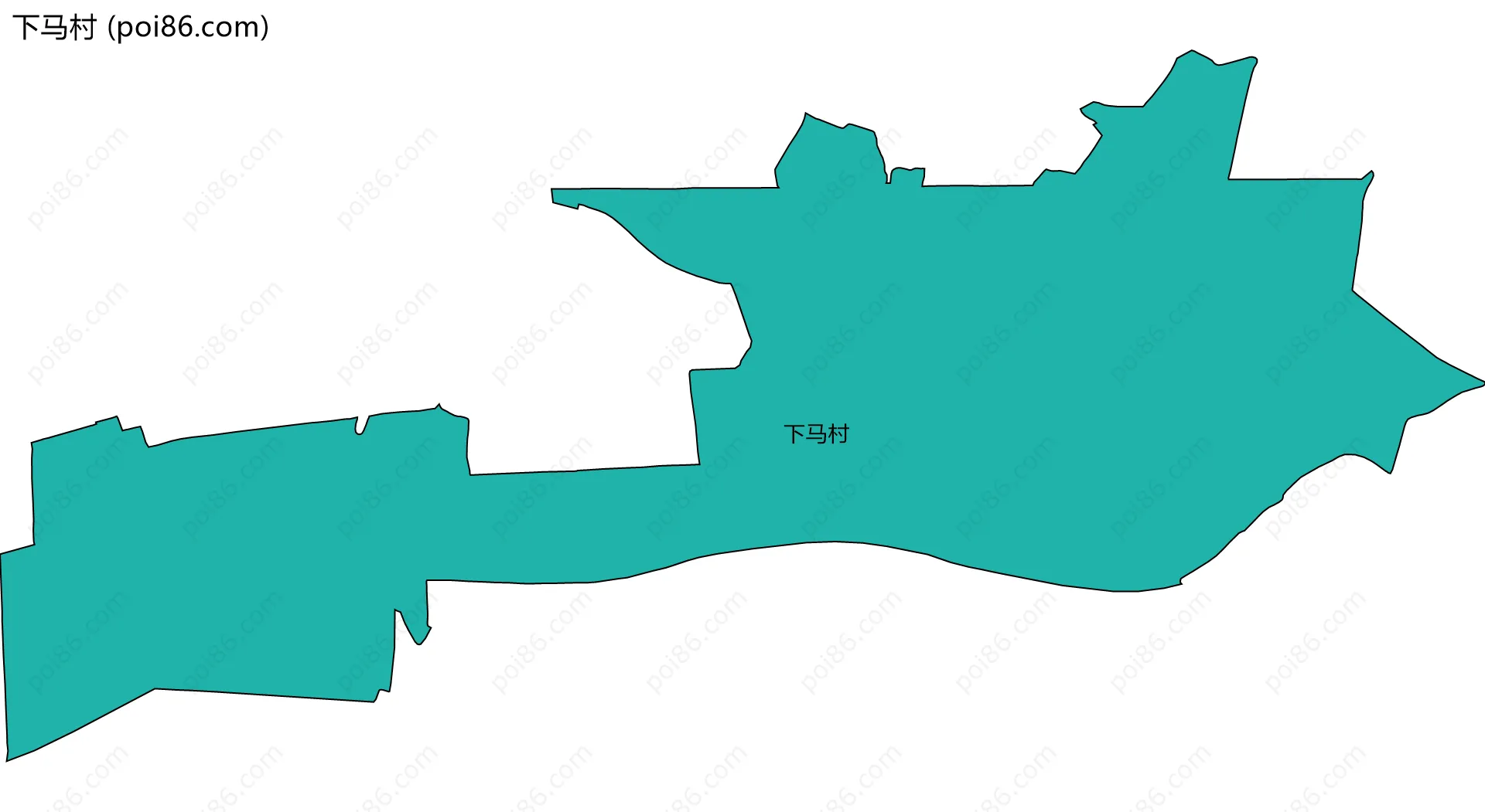 下马村边界地图