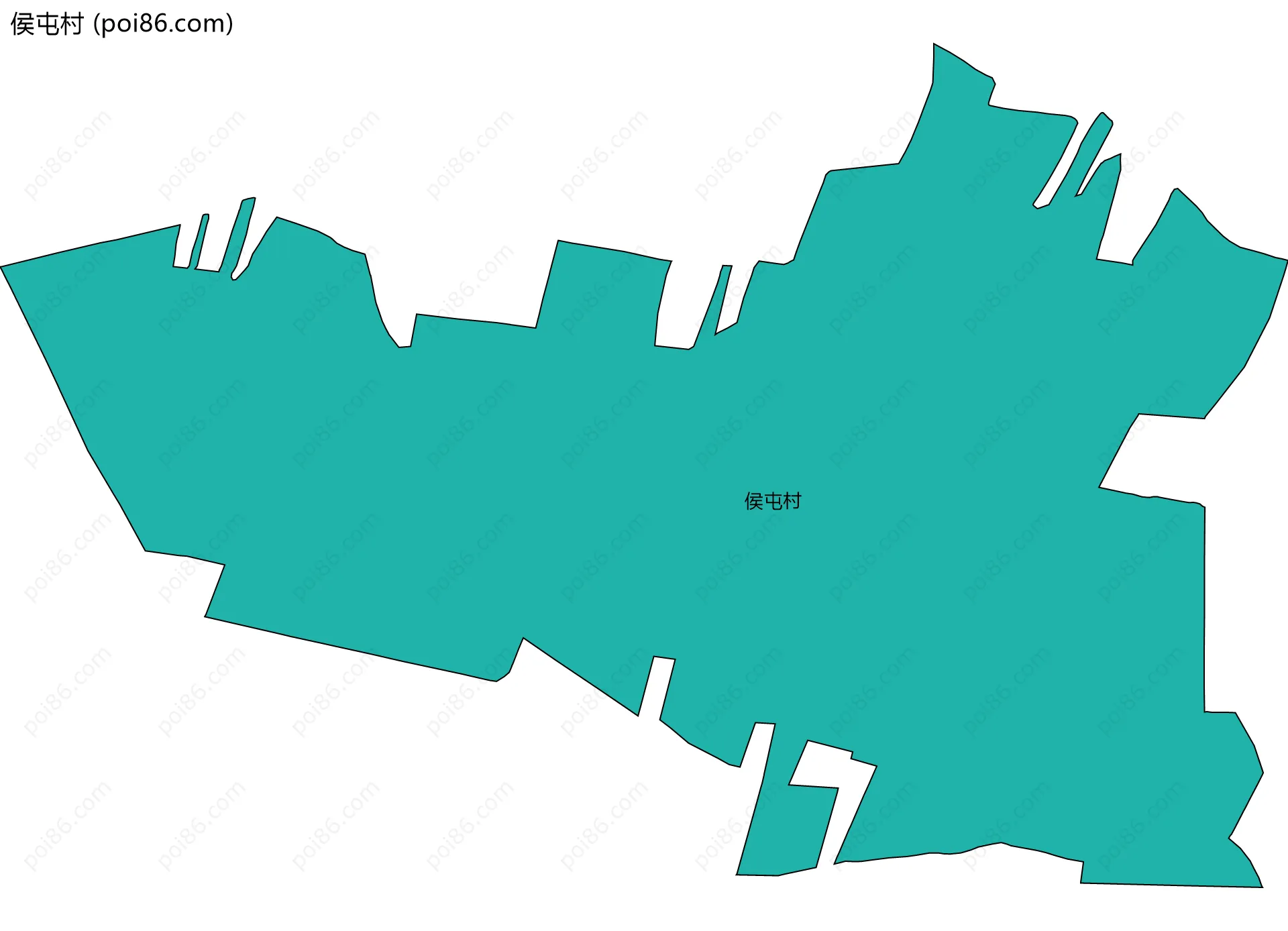 侯屯村边界地图