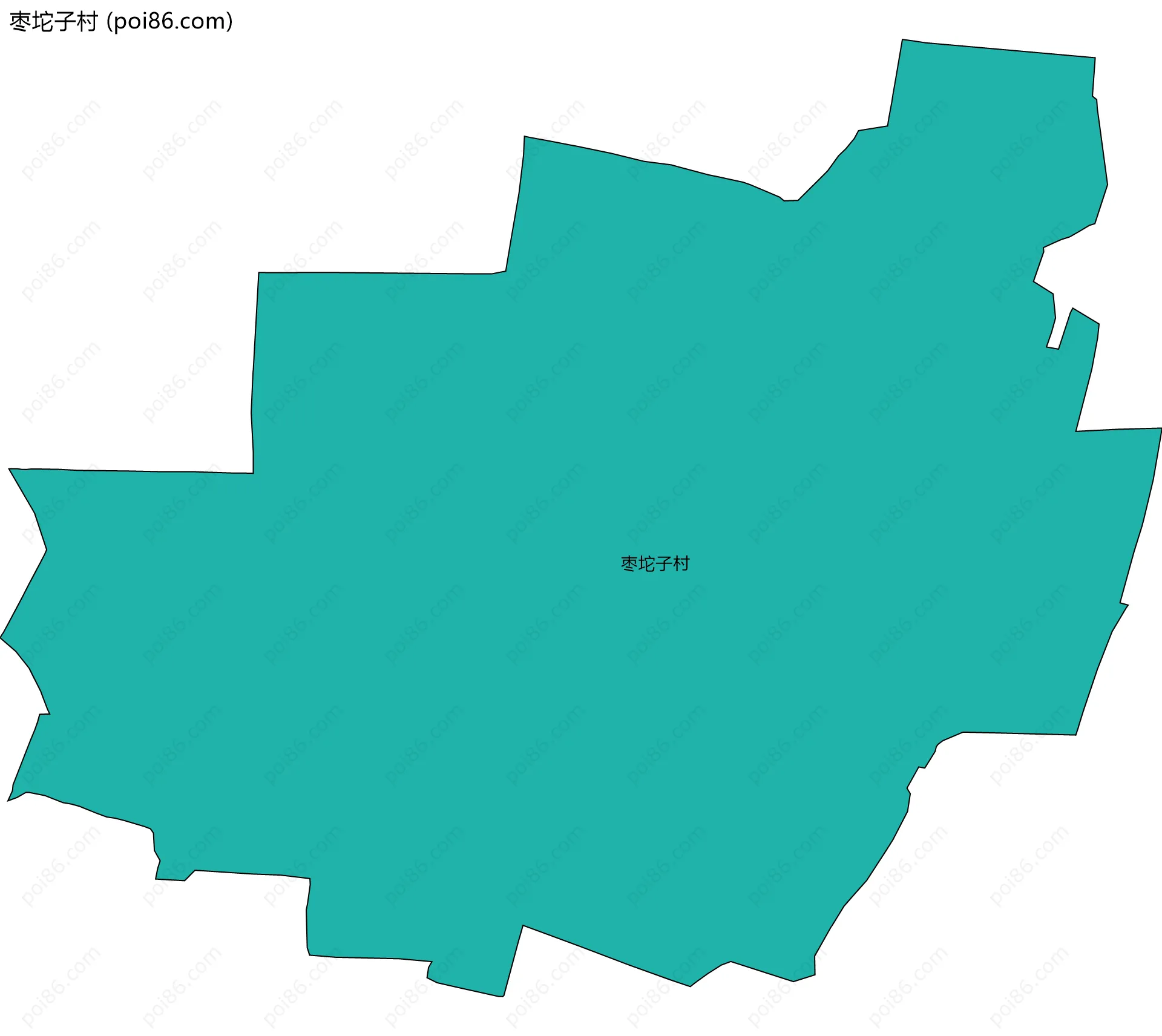 枣坨子村边界地图