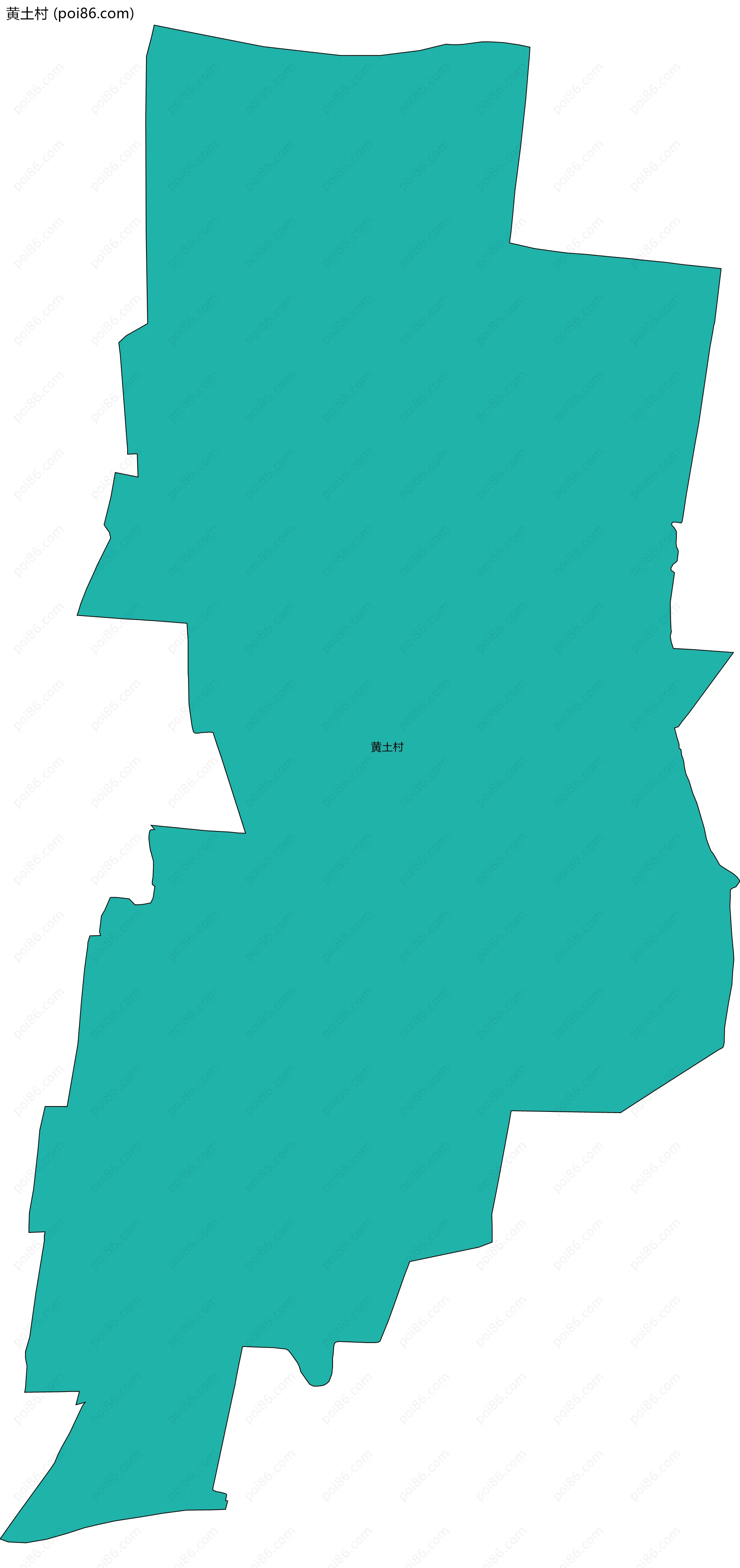 黄土村边界地图