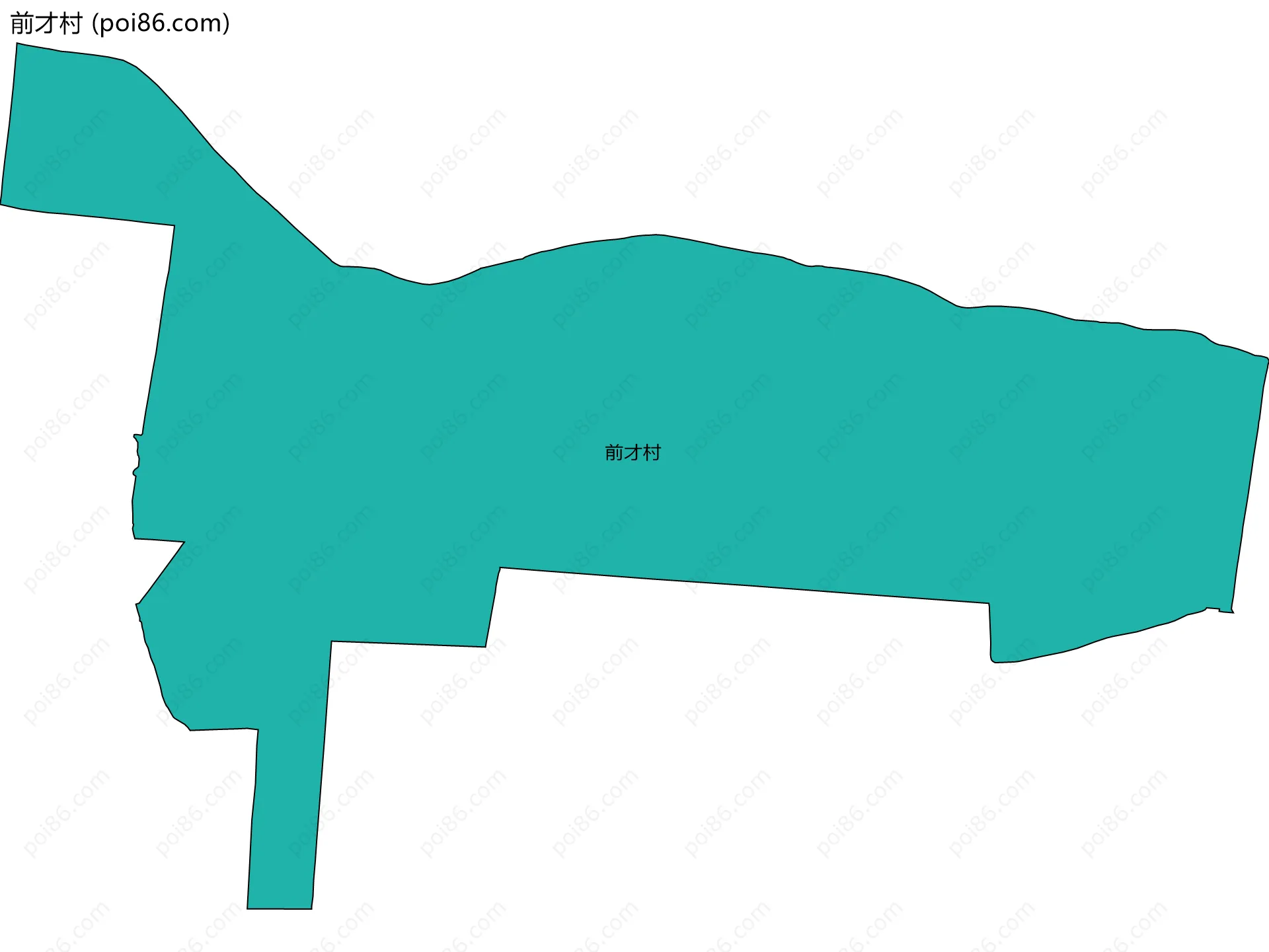 前才村边界地图