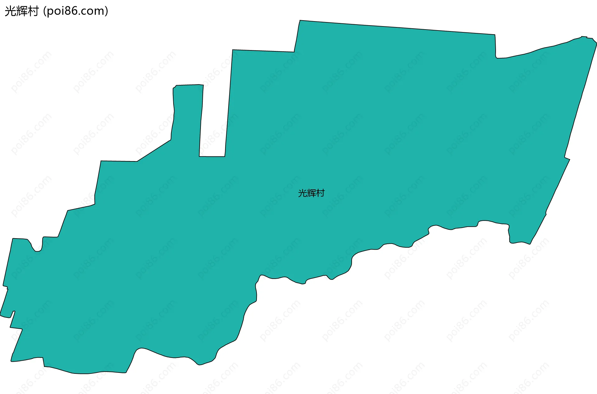 光辉村边界地图