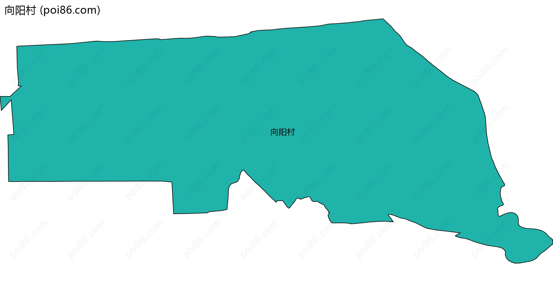 向阳村边界地图