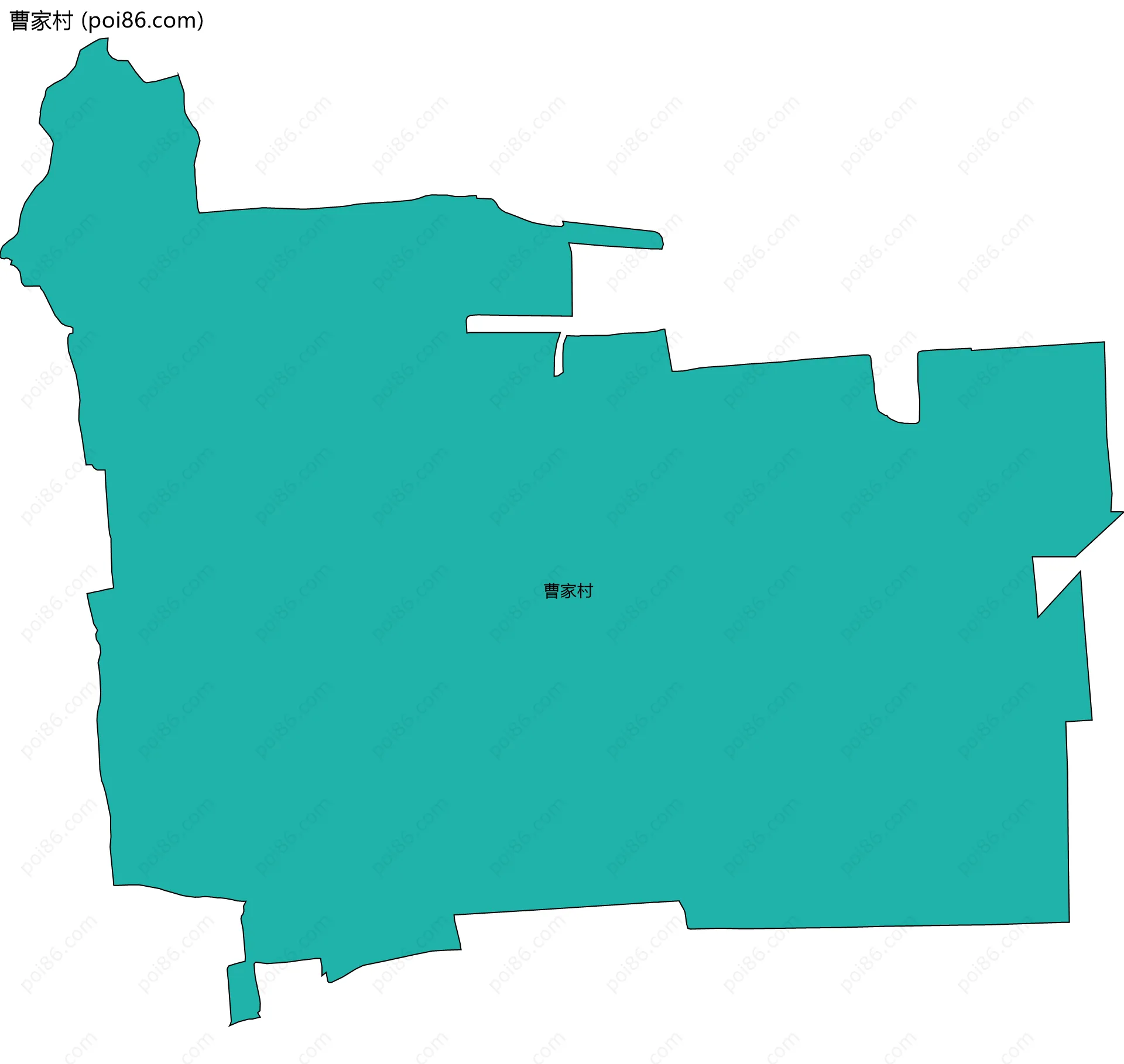 曹家村边界地图