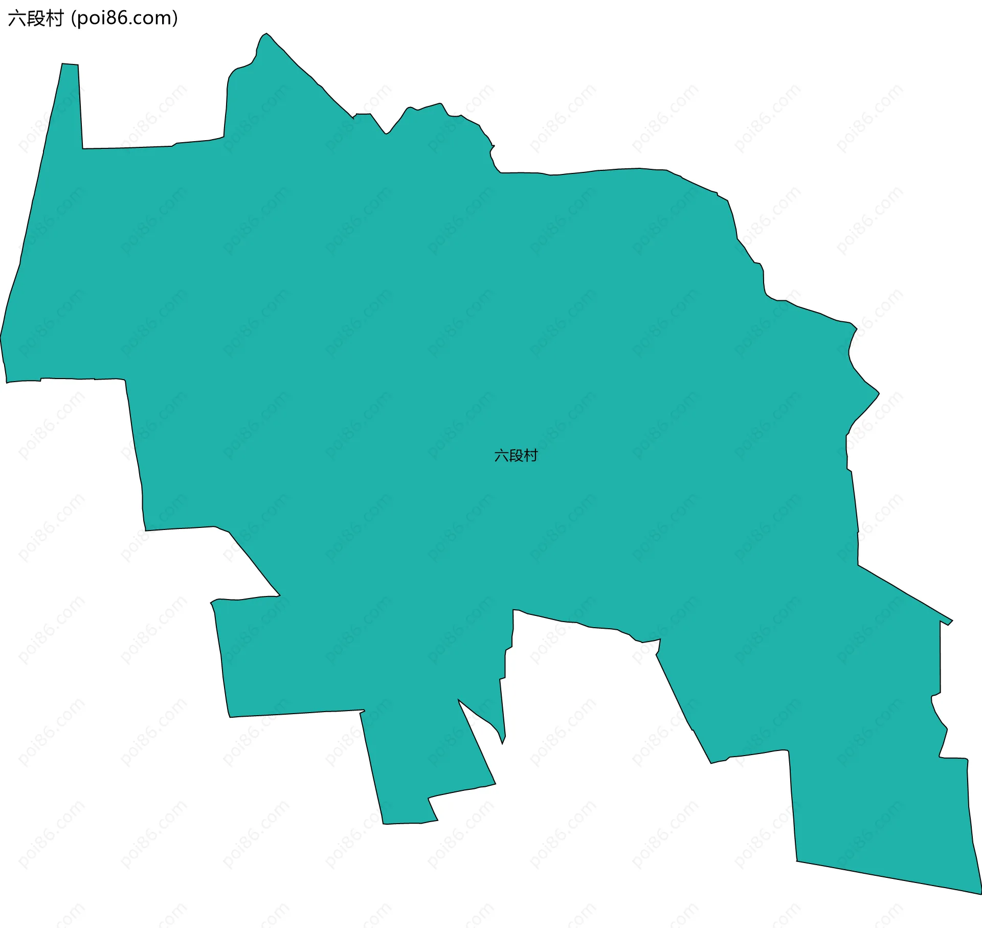六段村边界地图