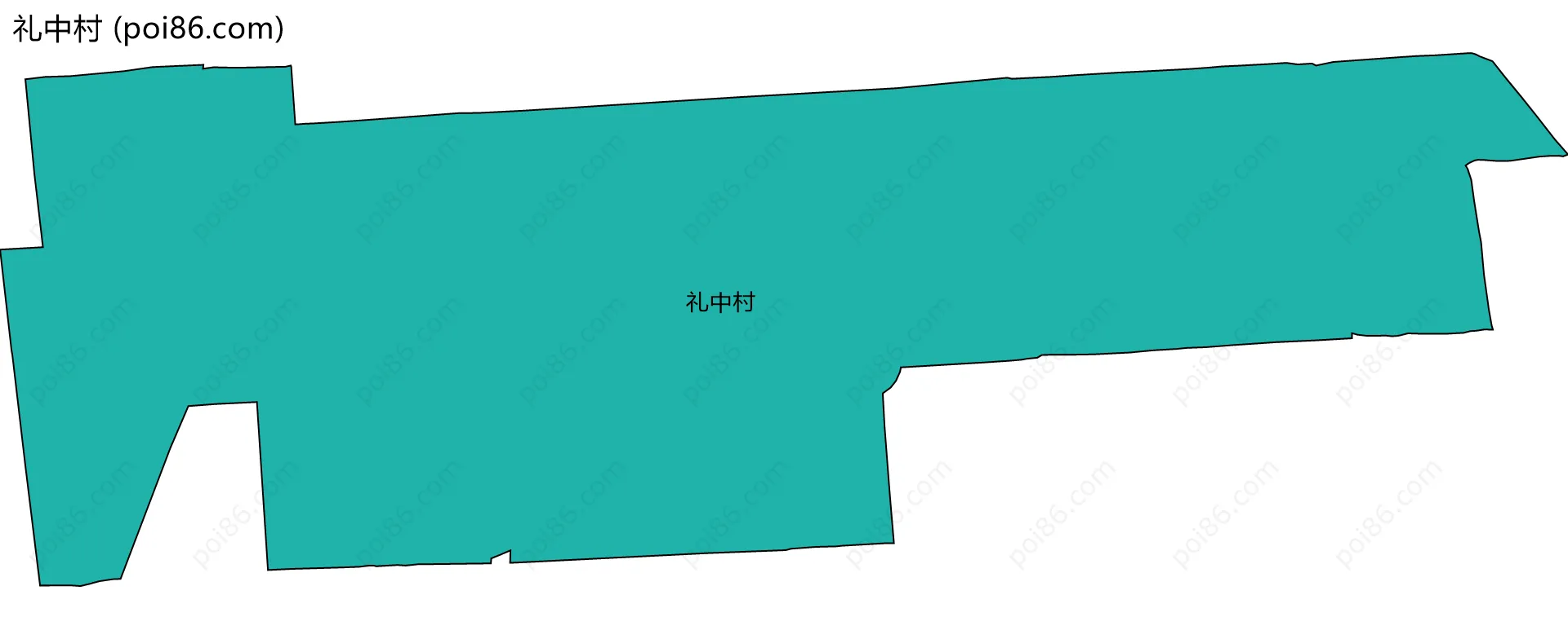 礼中村边界地图