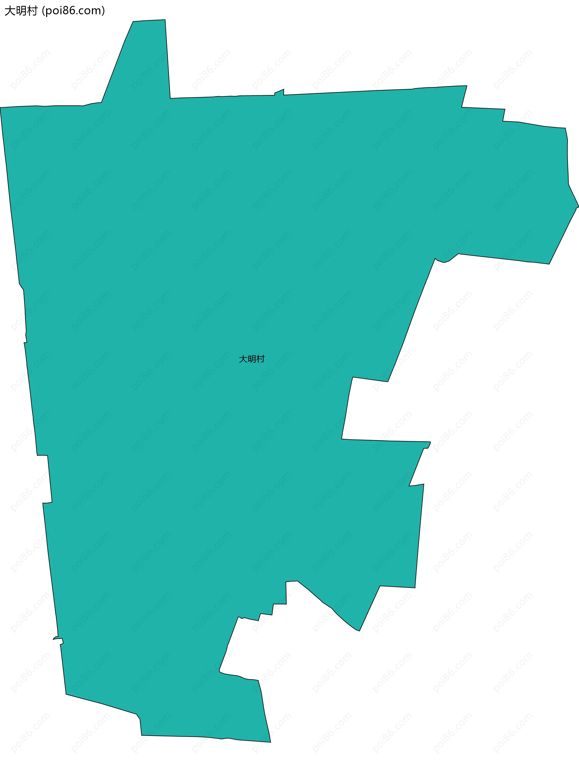 大明村边界地图