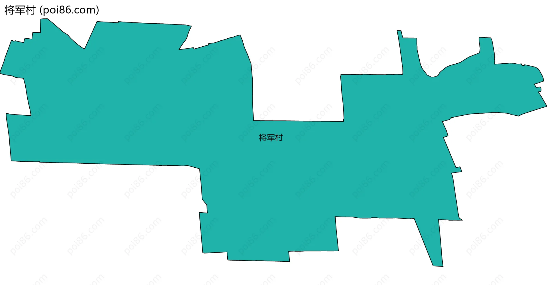 将军村边界地图