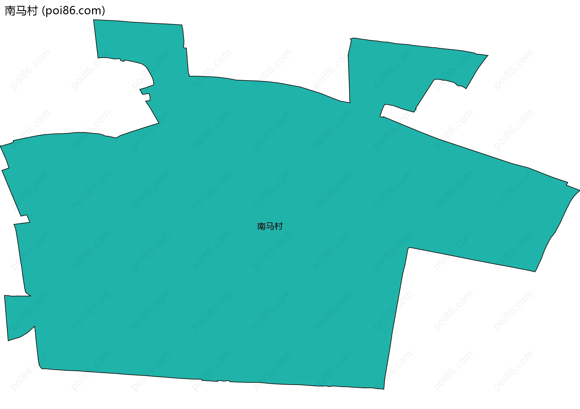 南马村边界地图