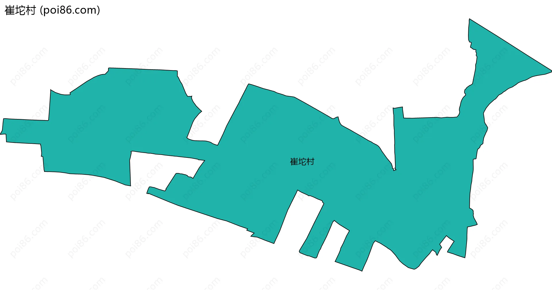 崔坨村边界地图