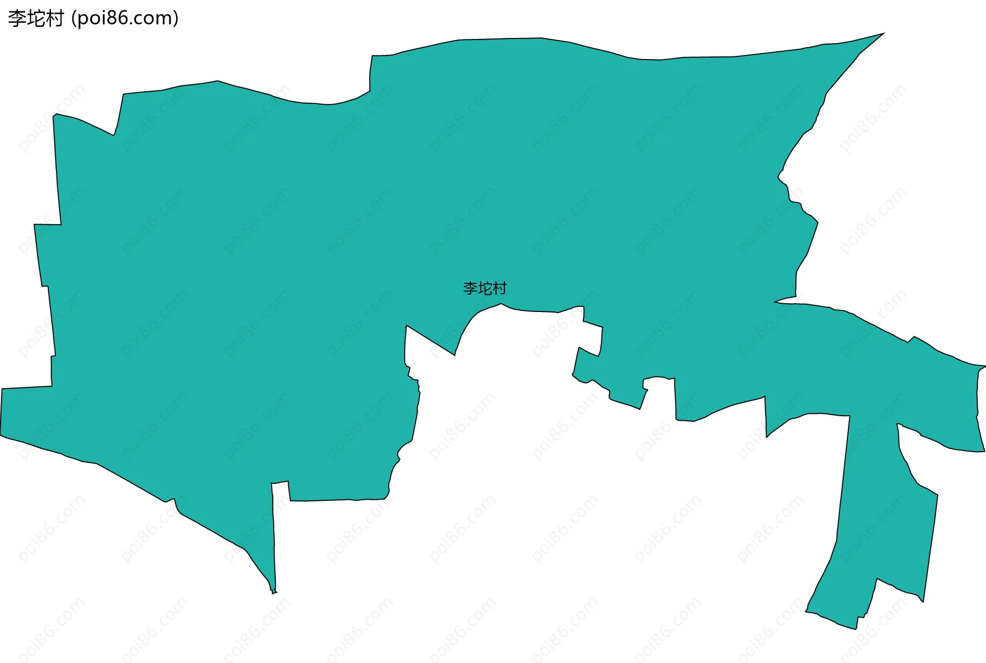 李坨村边界地图