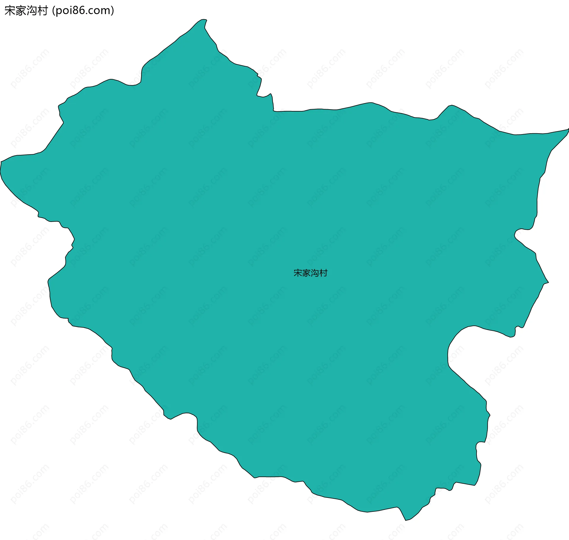 宋家沟村边界地图
