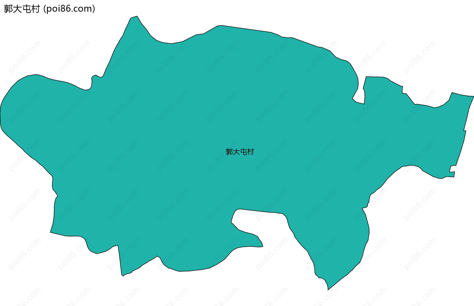 郭大屯村边界地图