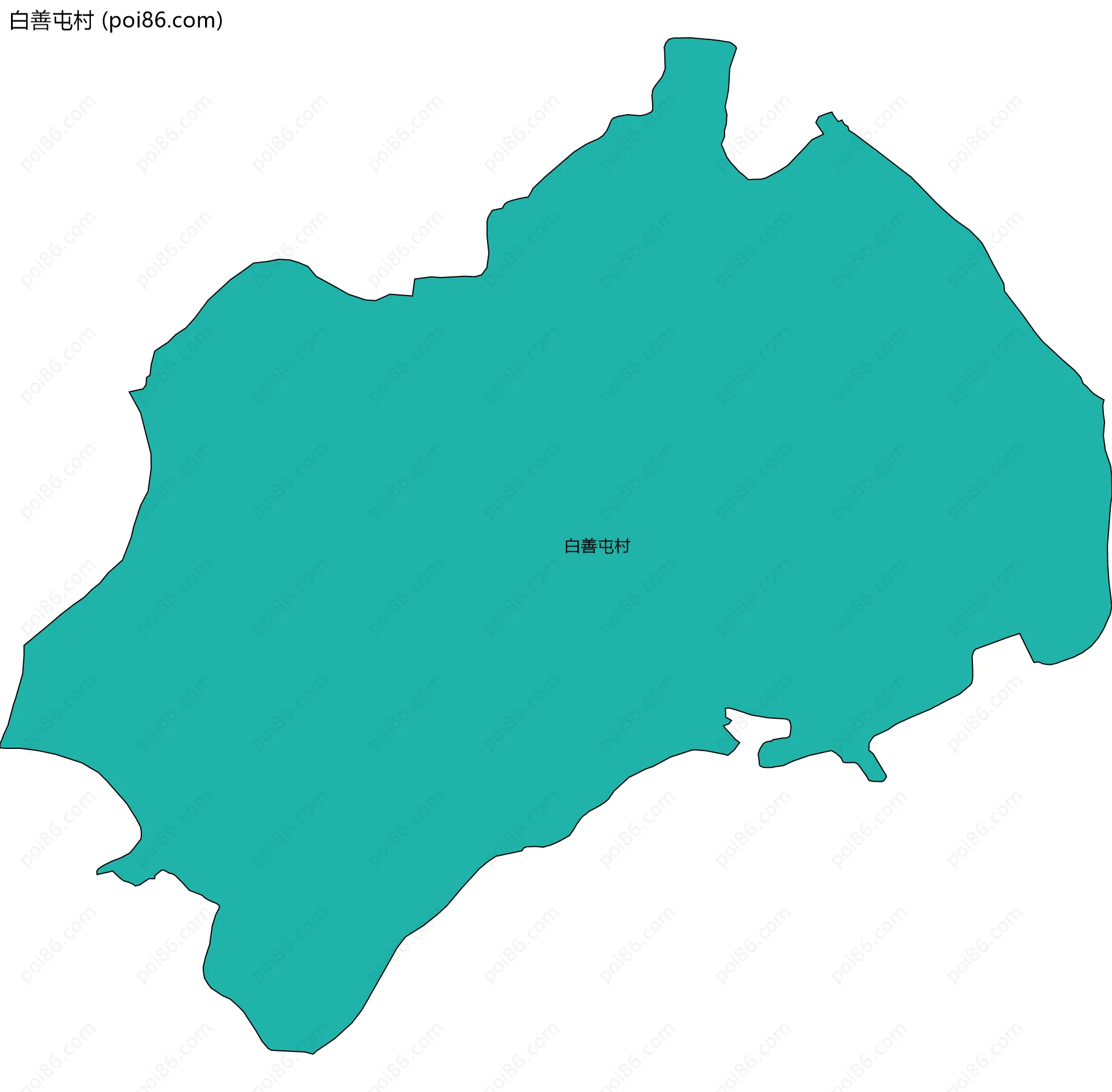 白善屯村边界地图