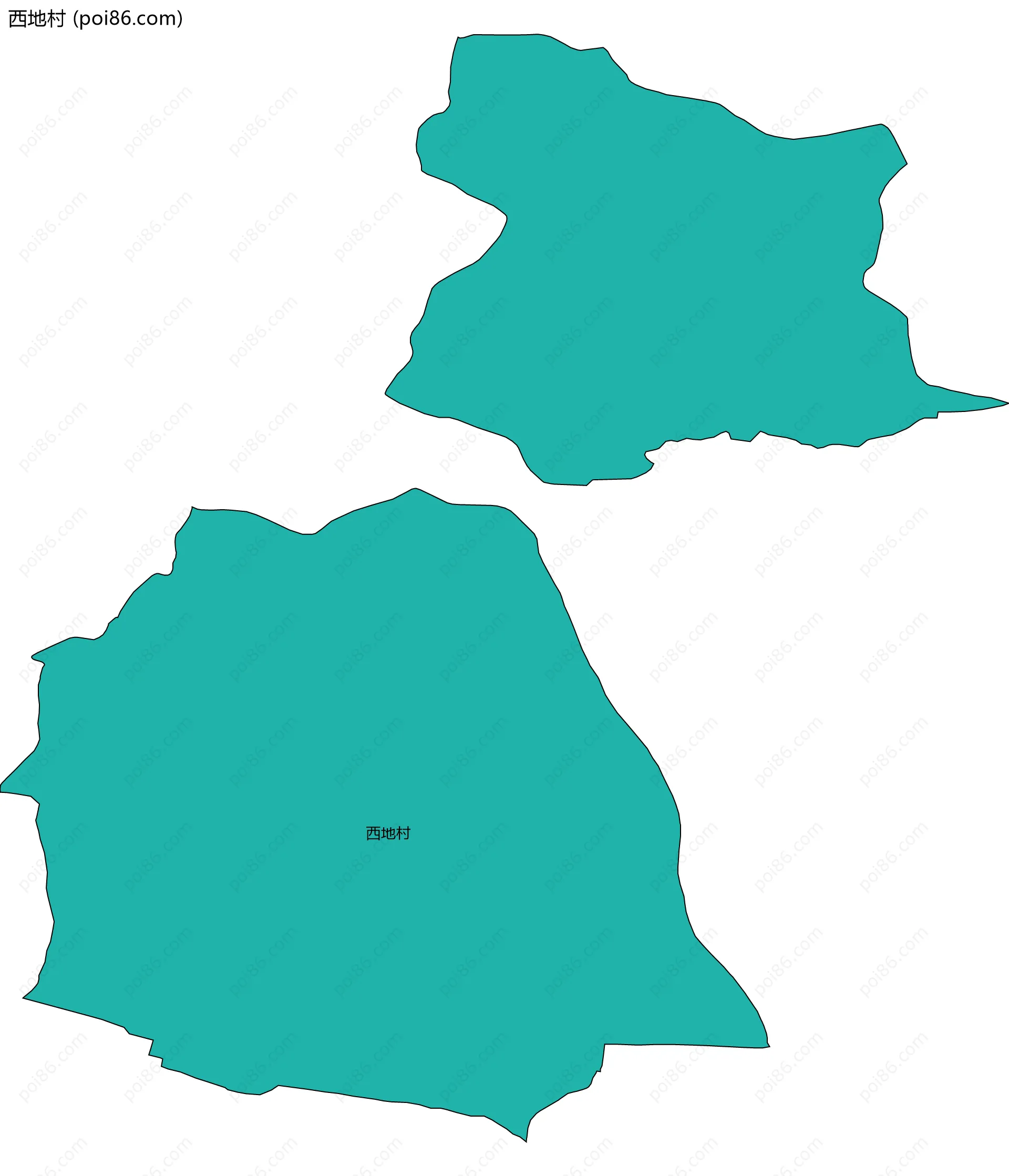 西地村边界地图