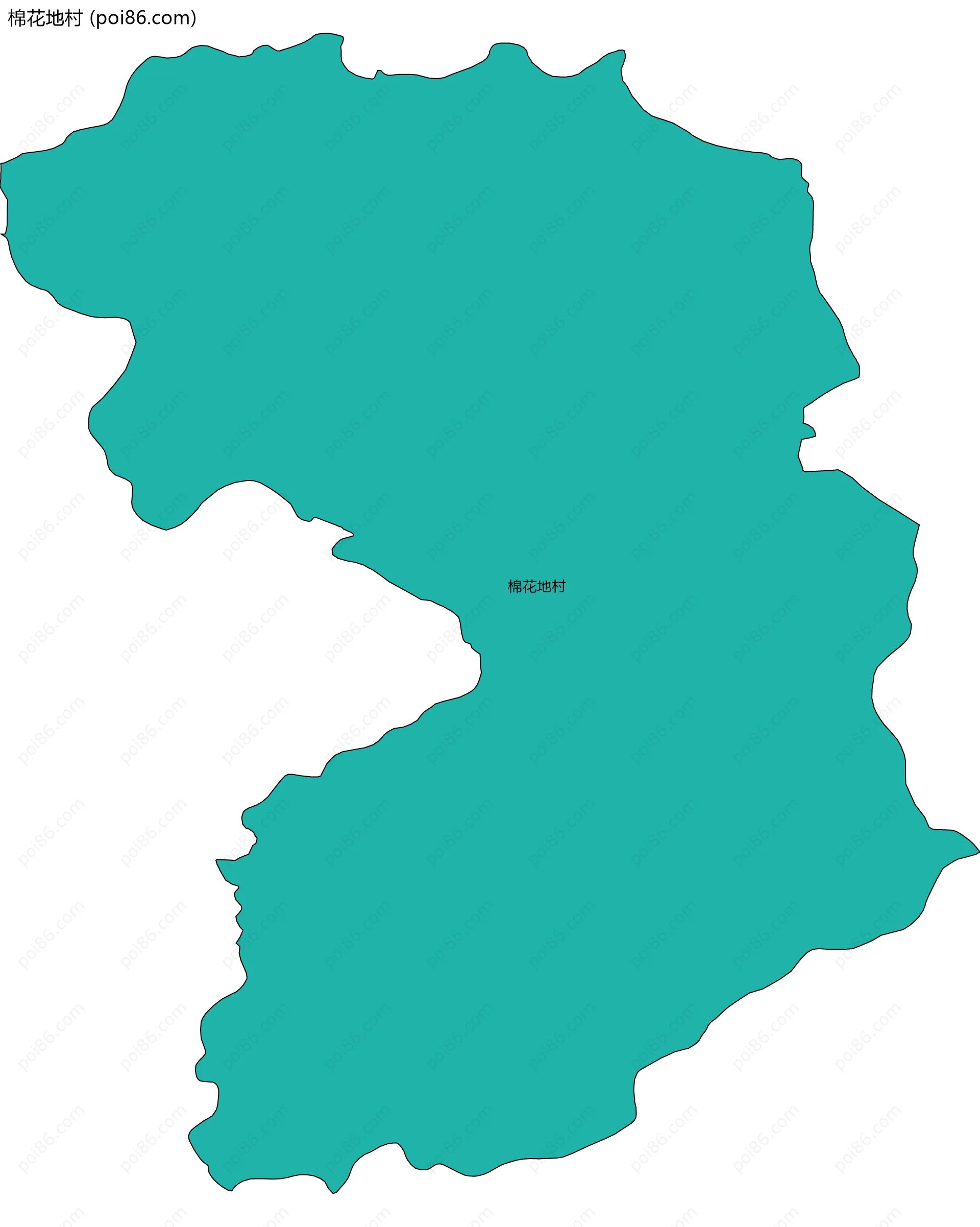 棉花地村边界地图