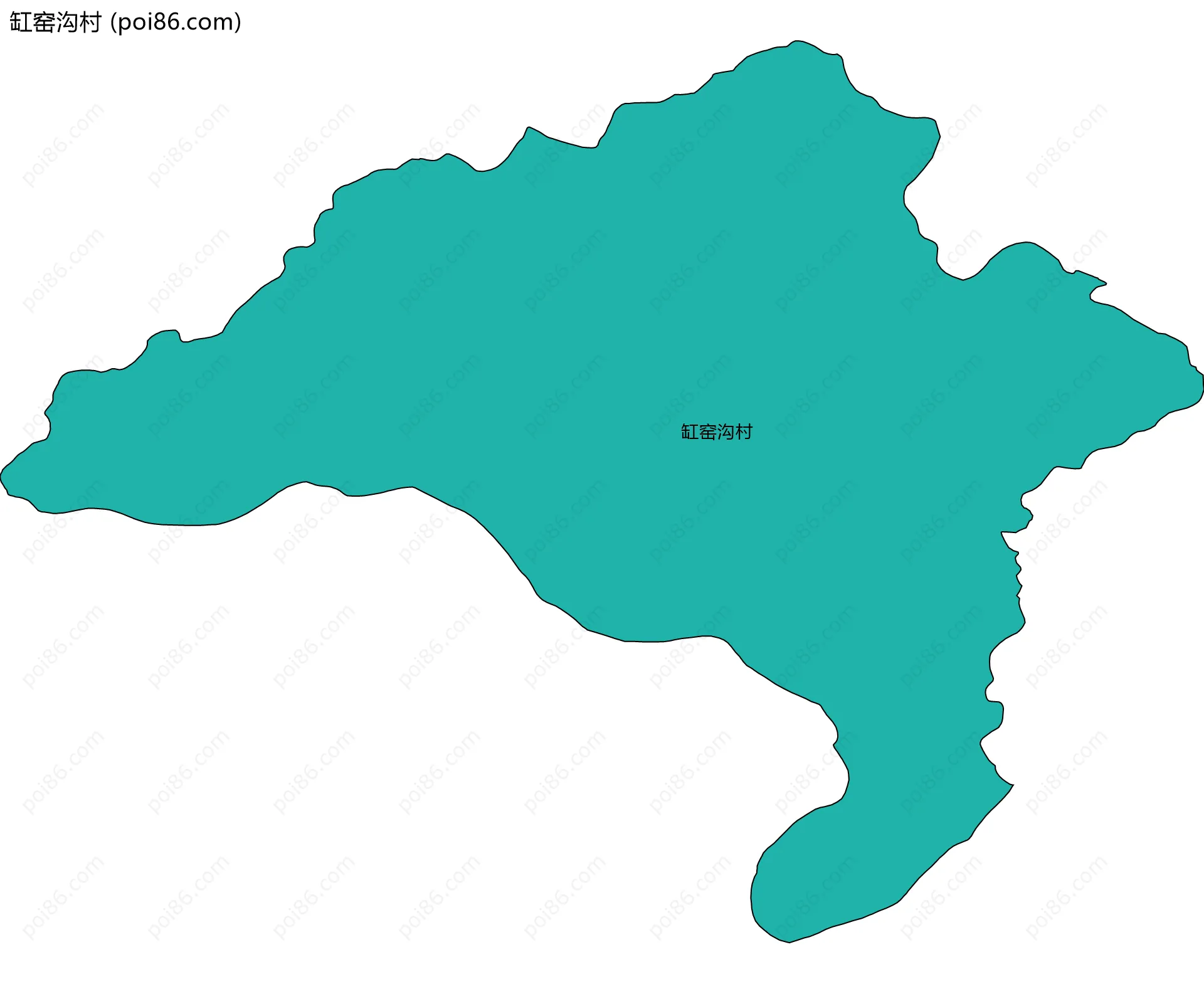 缸窑沟村边界地图