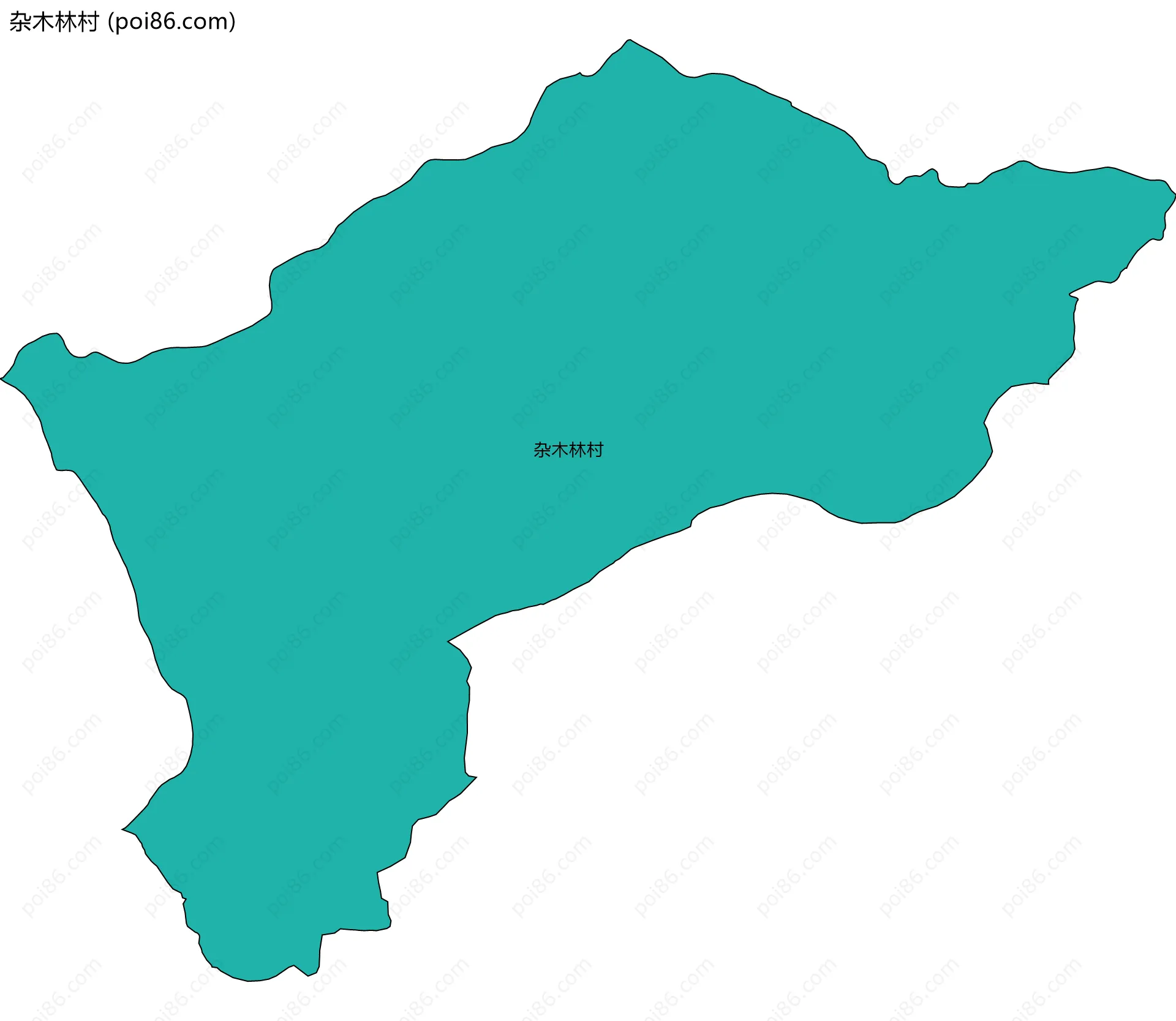 杂木林村边界地图