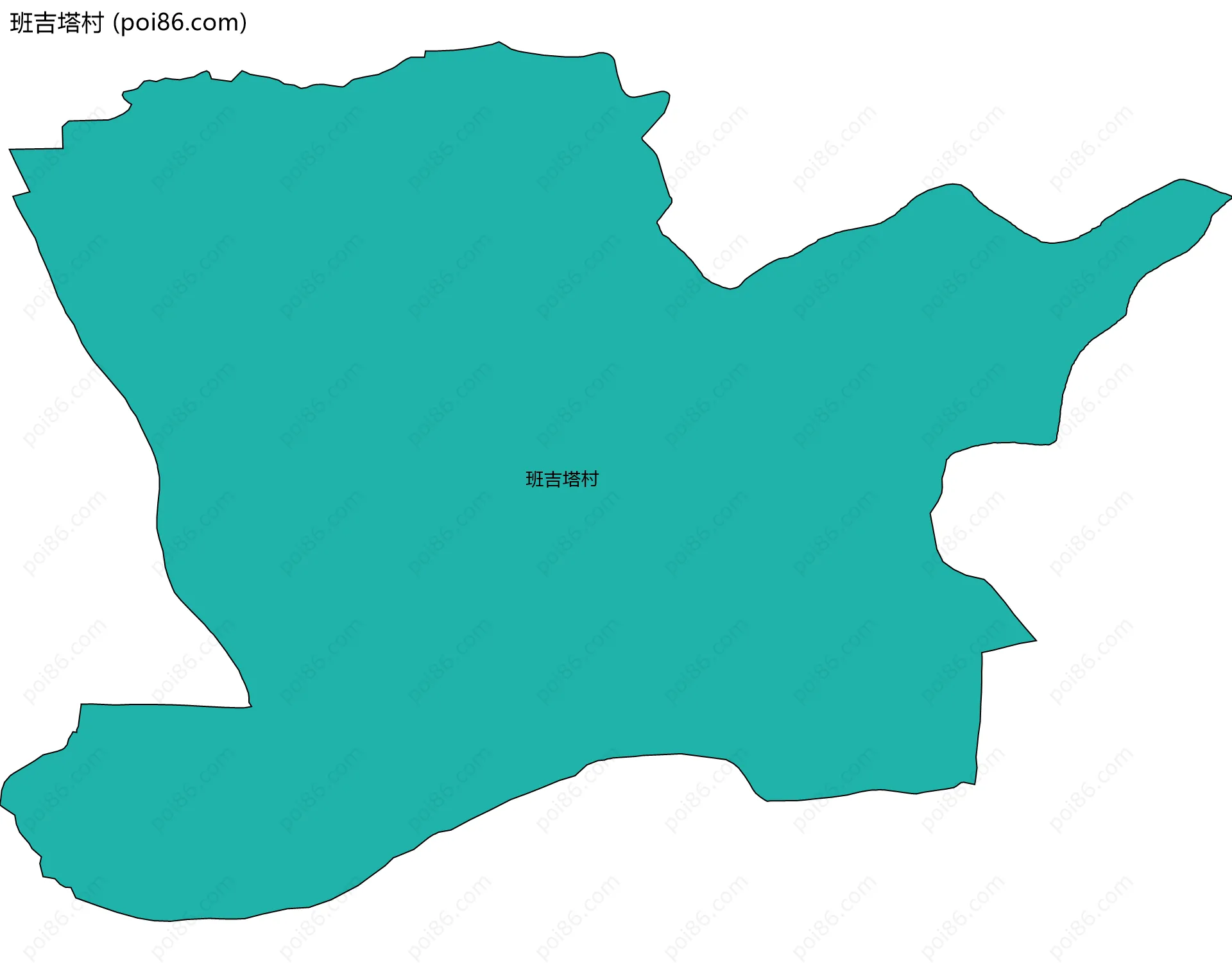 班吉塔村边界地图