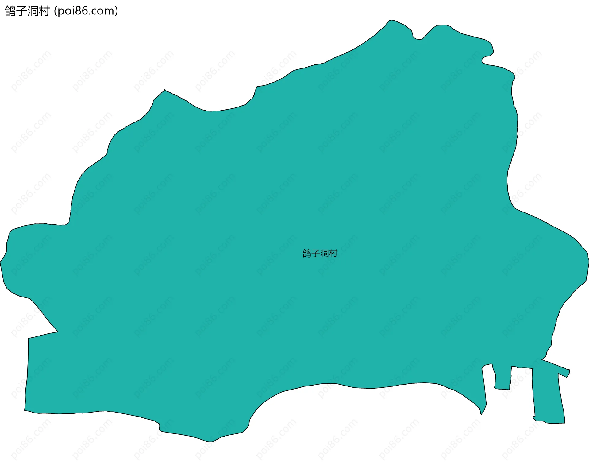 鸽子洞村边界地图