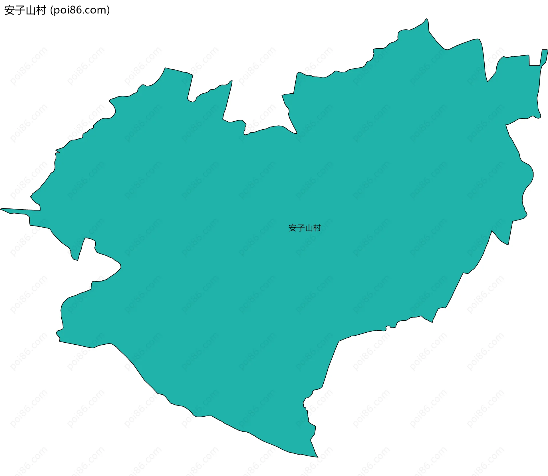 安子山村边界地图