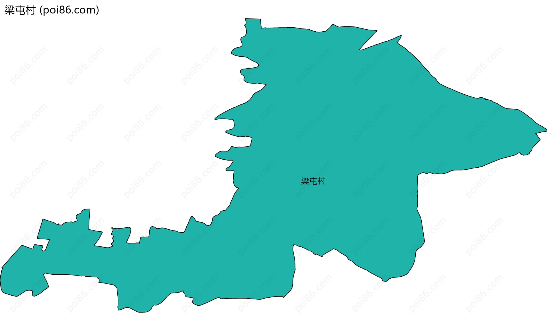 梁屯村边界地图