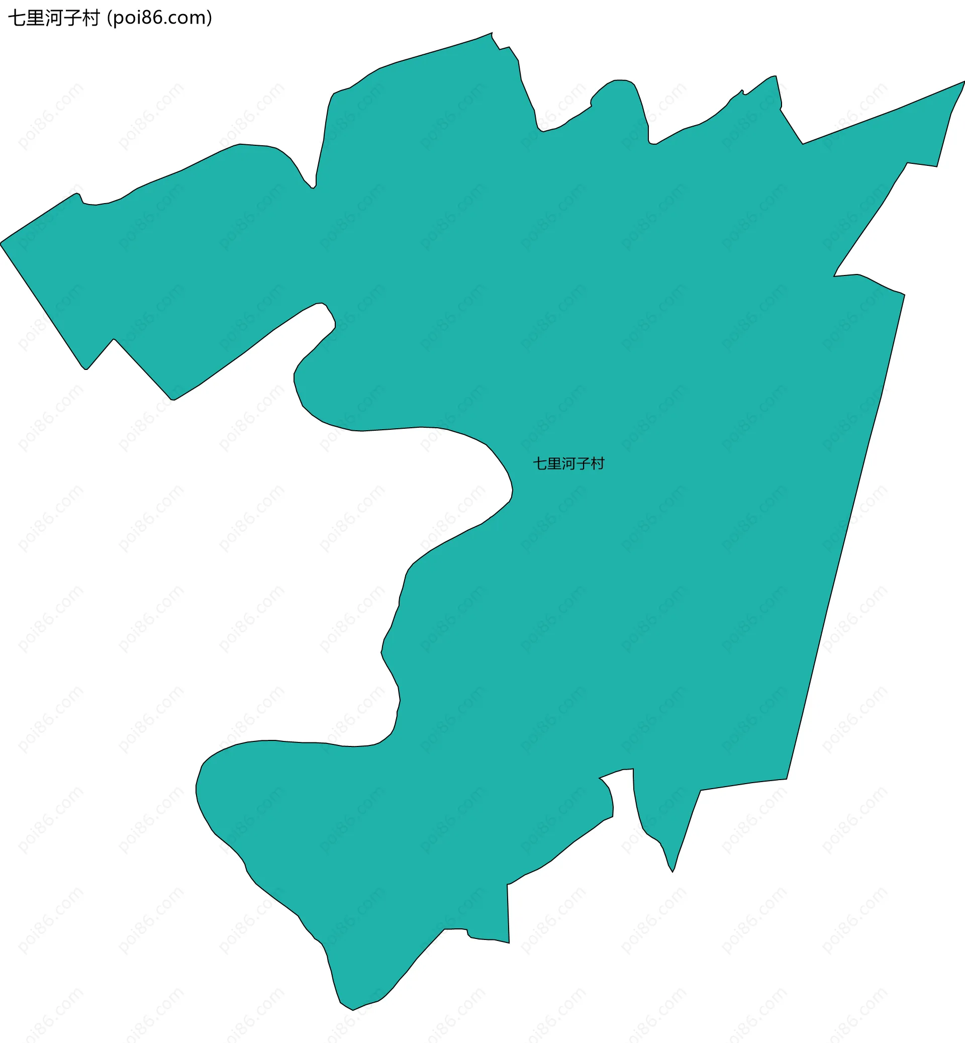 七里河子村边界地图