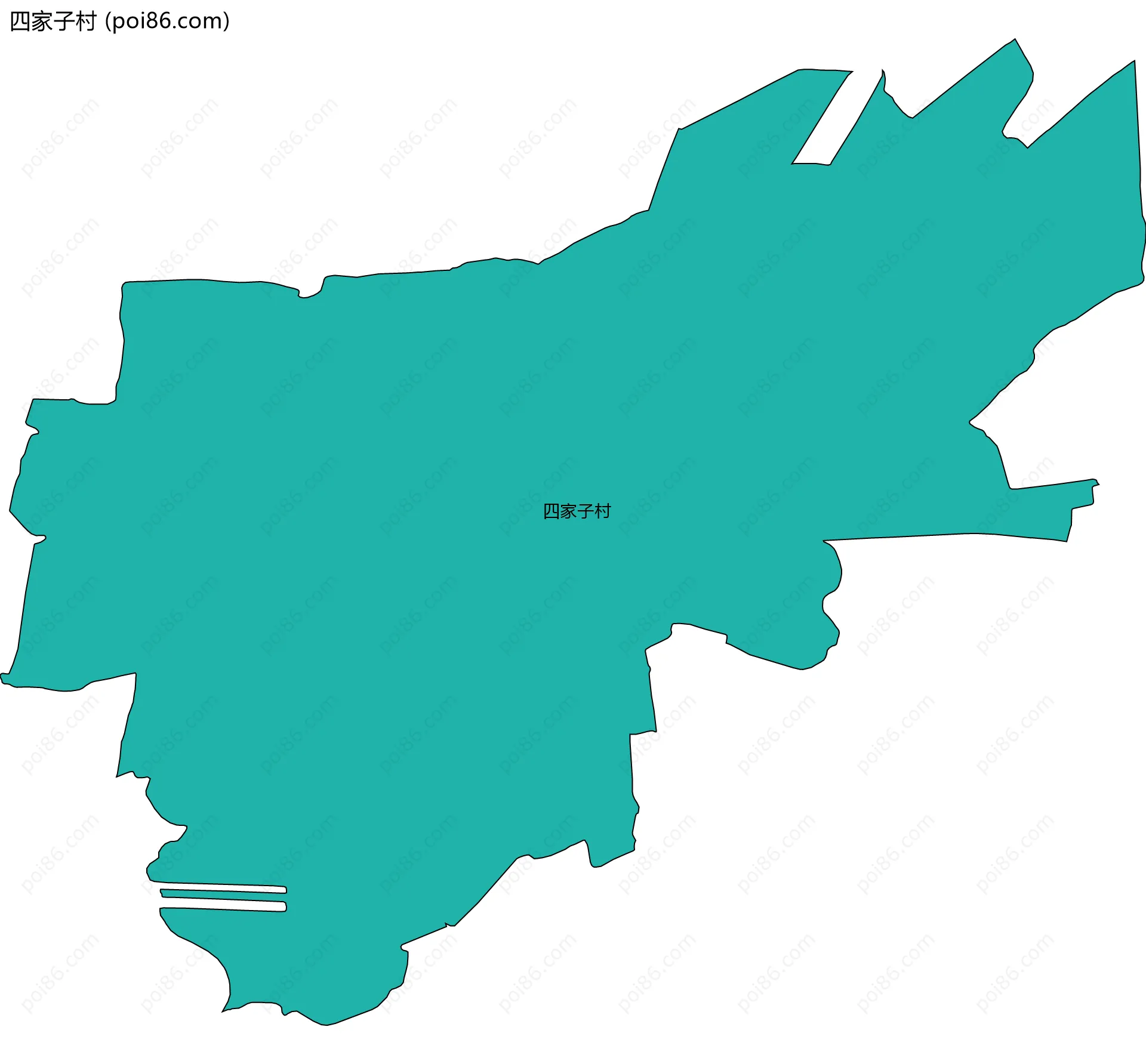 四家子村边界地图