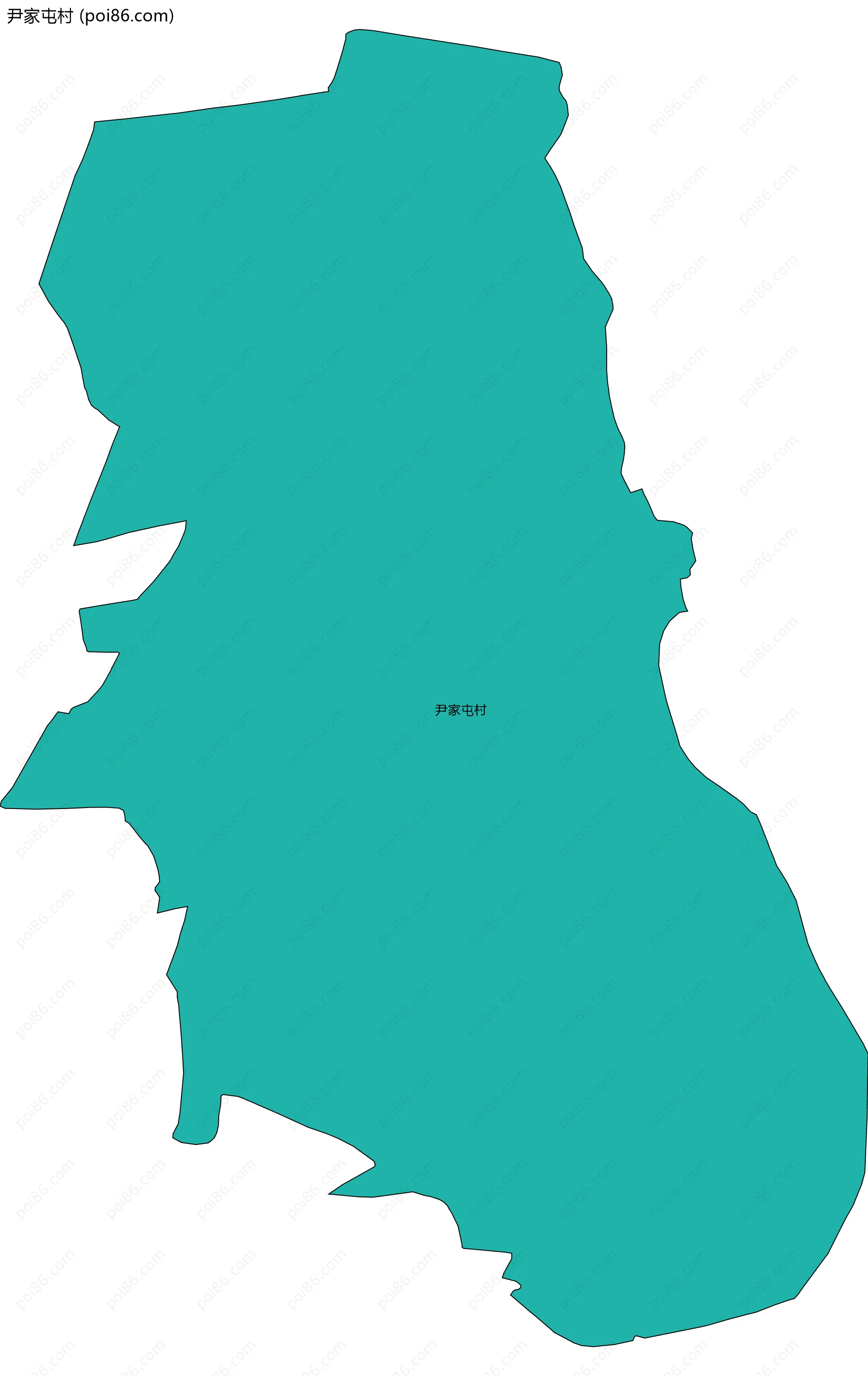 尹家屯村边界地图