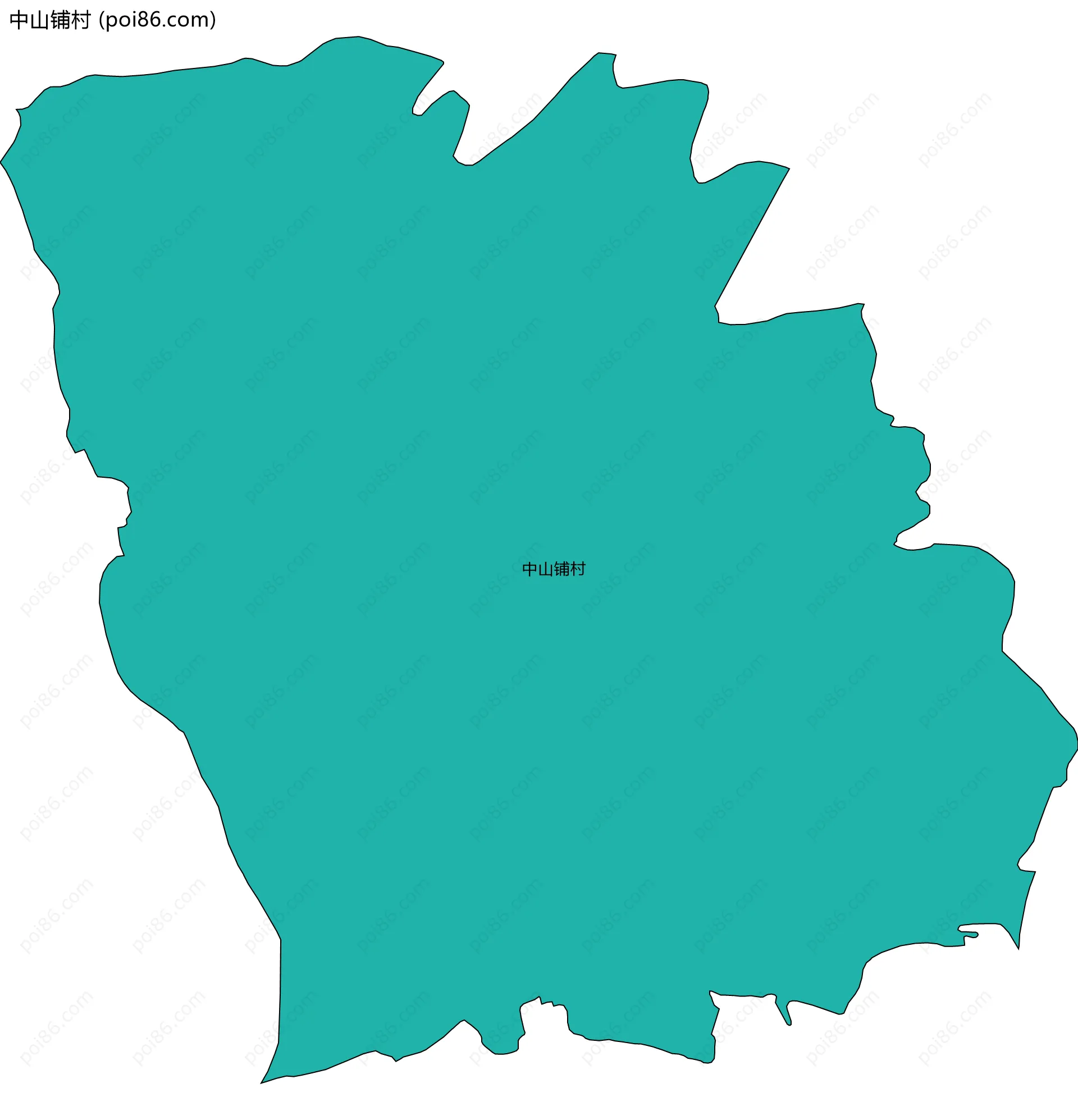 中山铺村边界地图