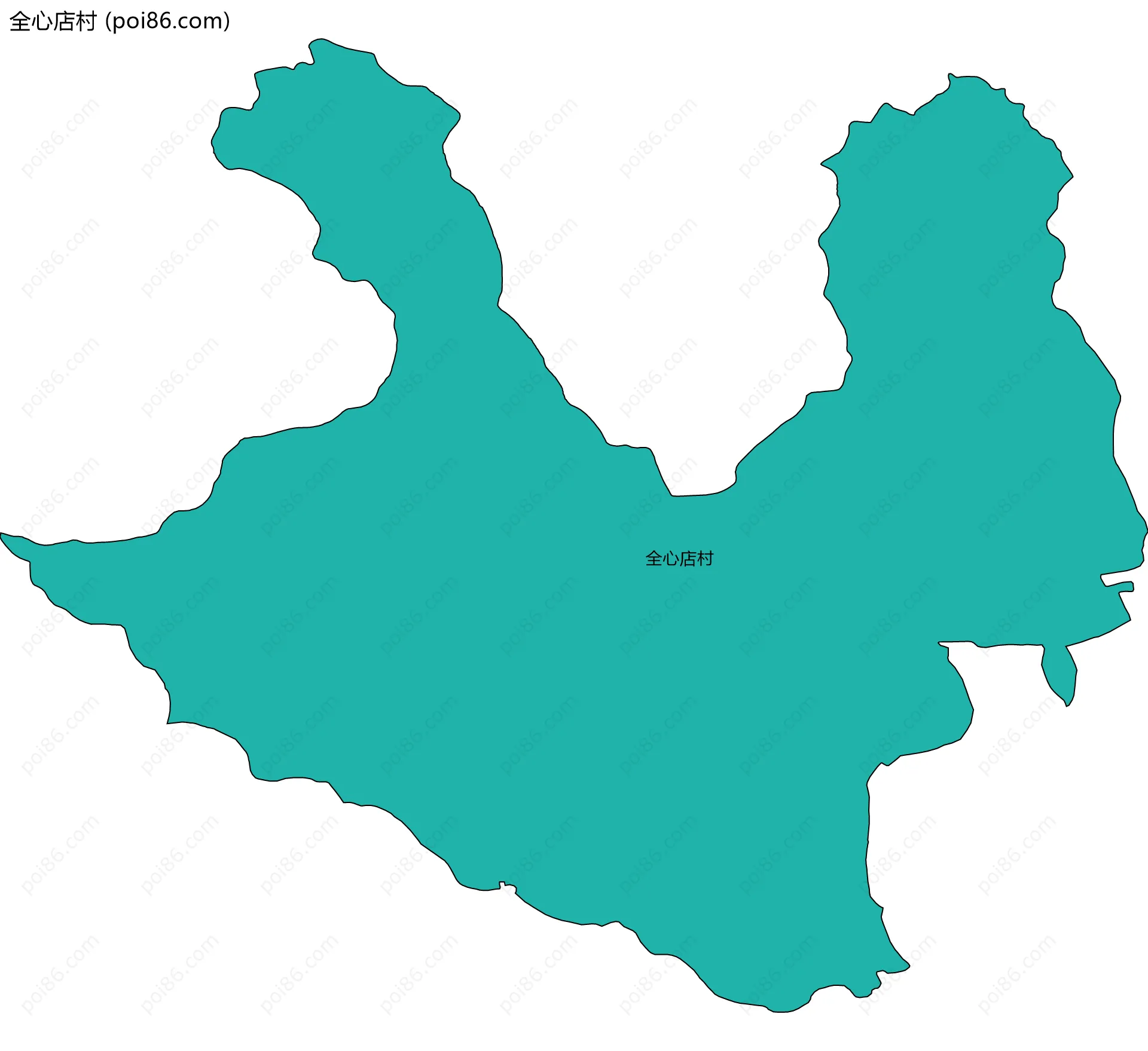 全心店村边界地图