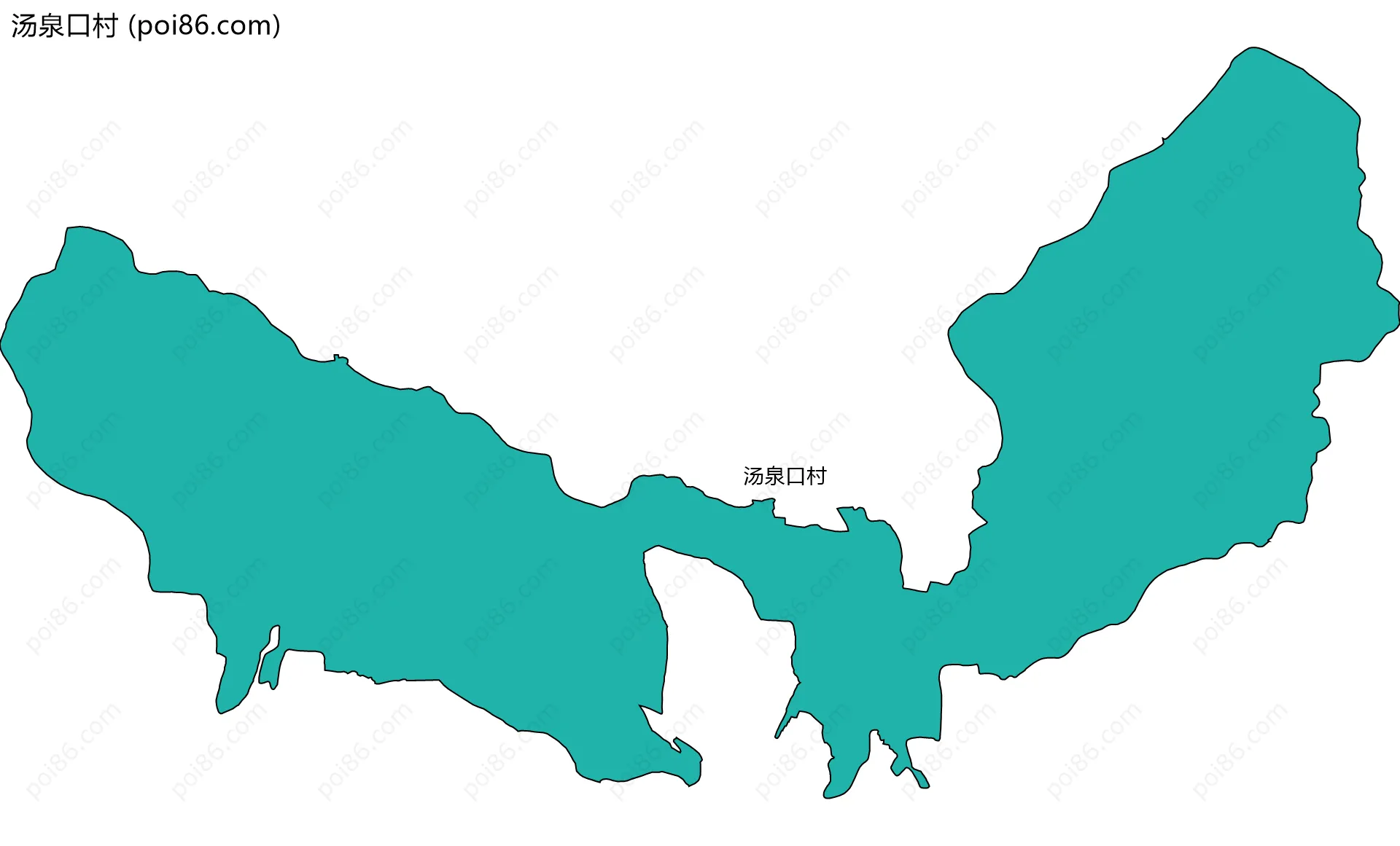 汤泉口村边界地图