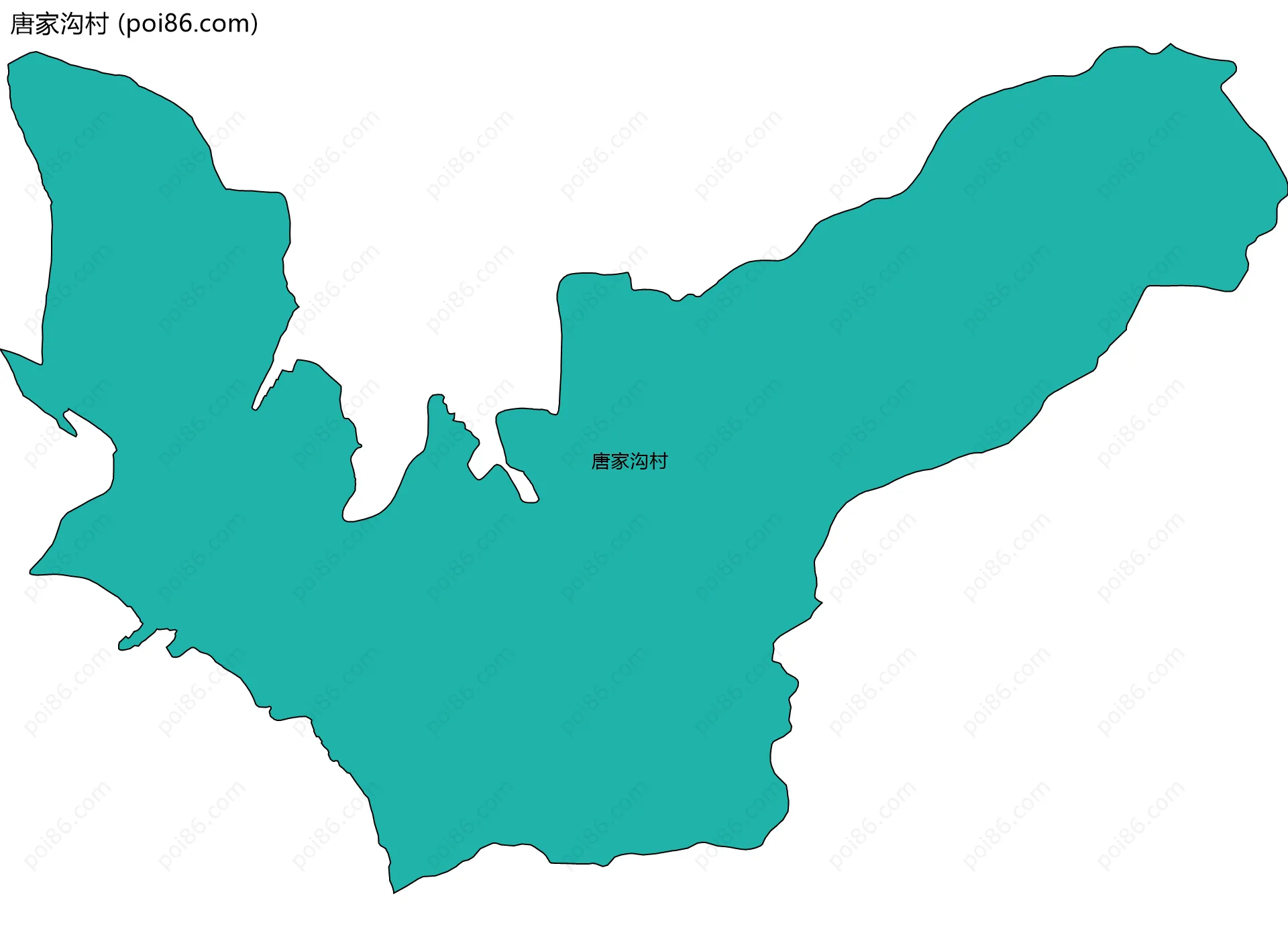 唐家沟村边界地图