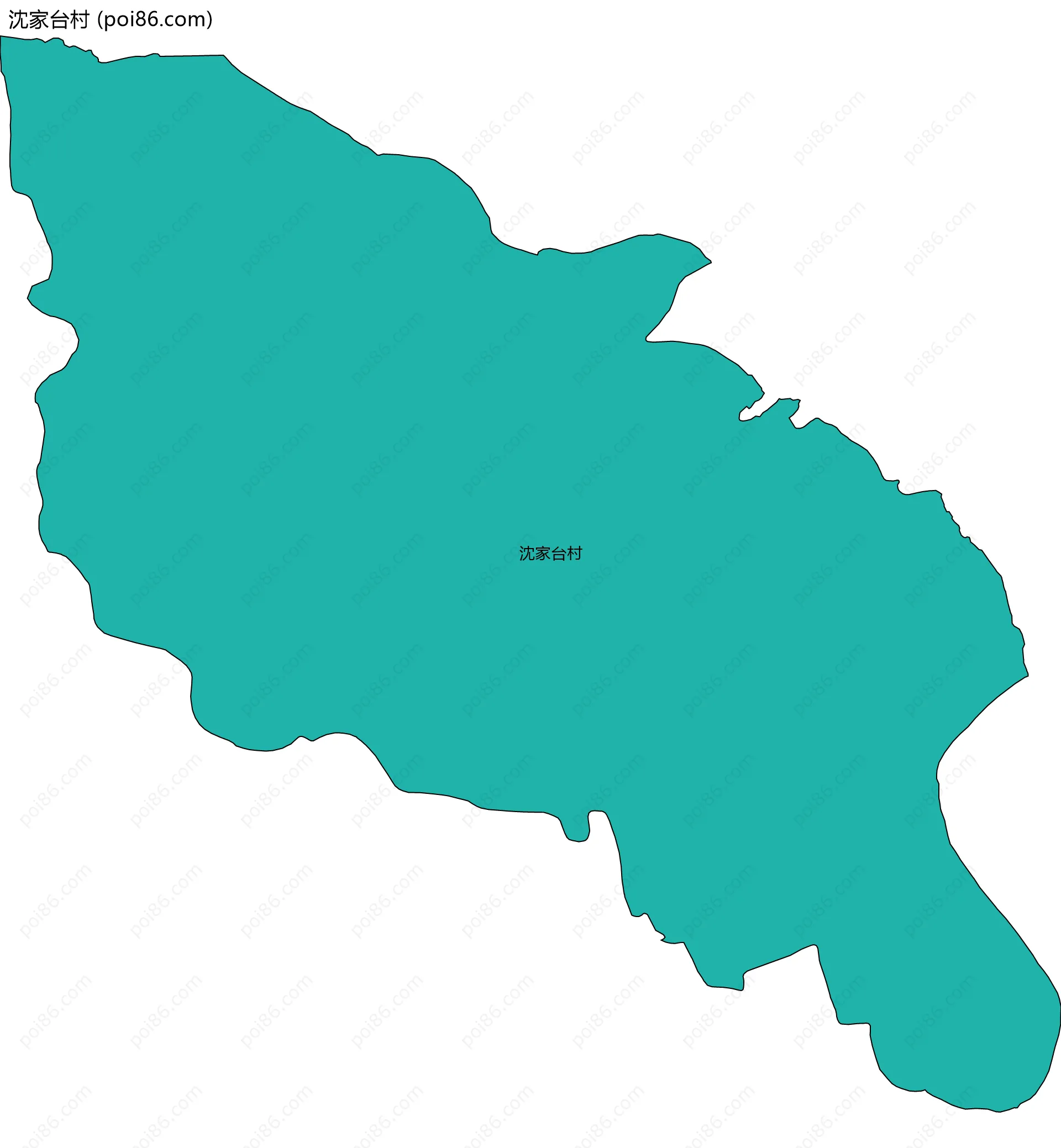 沈家台村边界地图