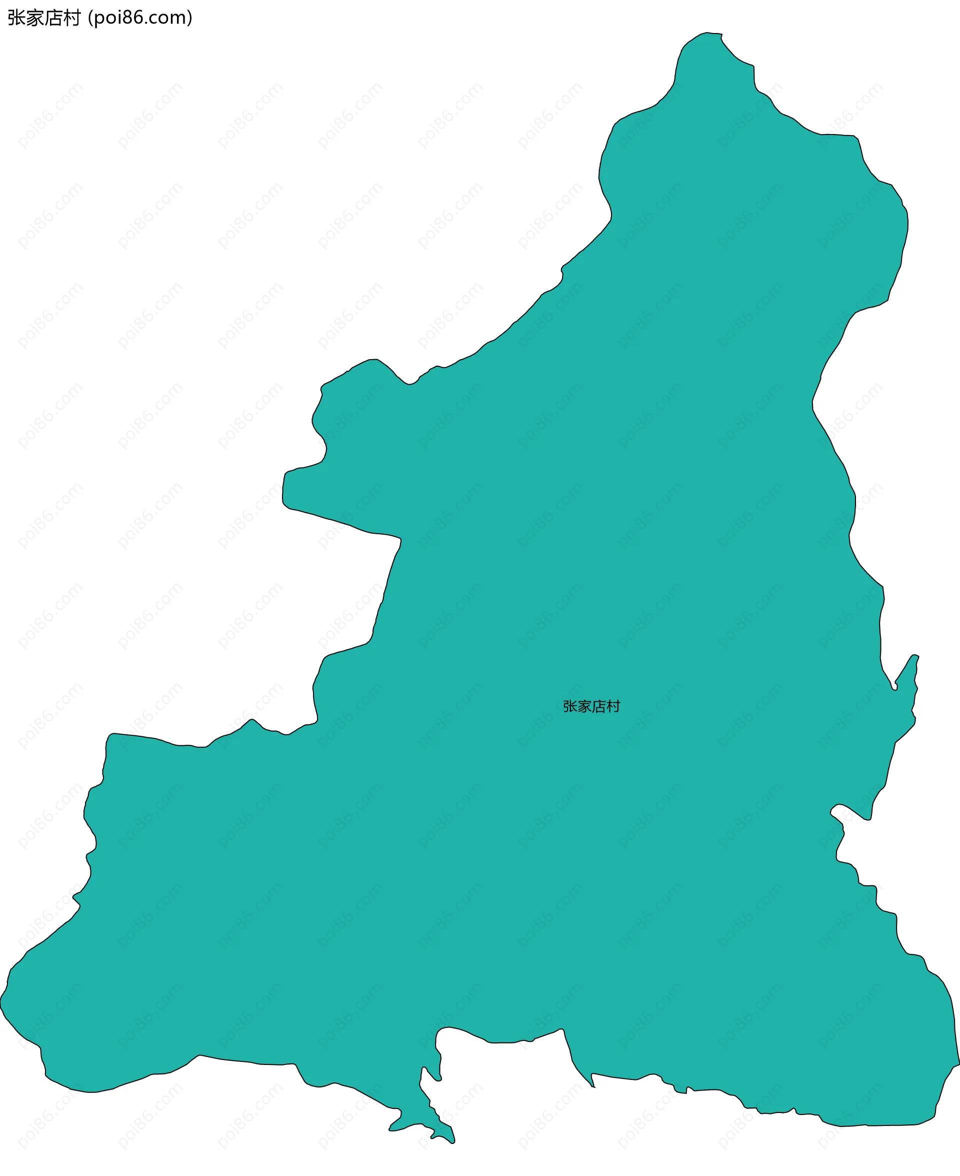 张家店村边界地图