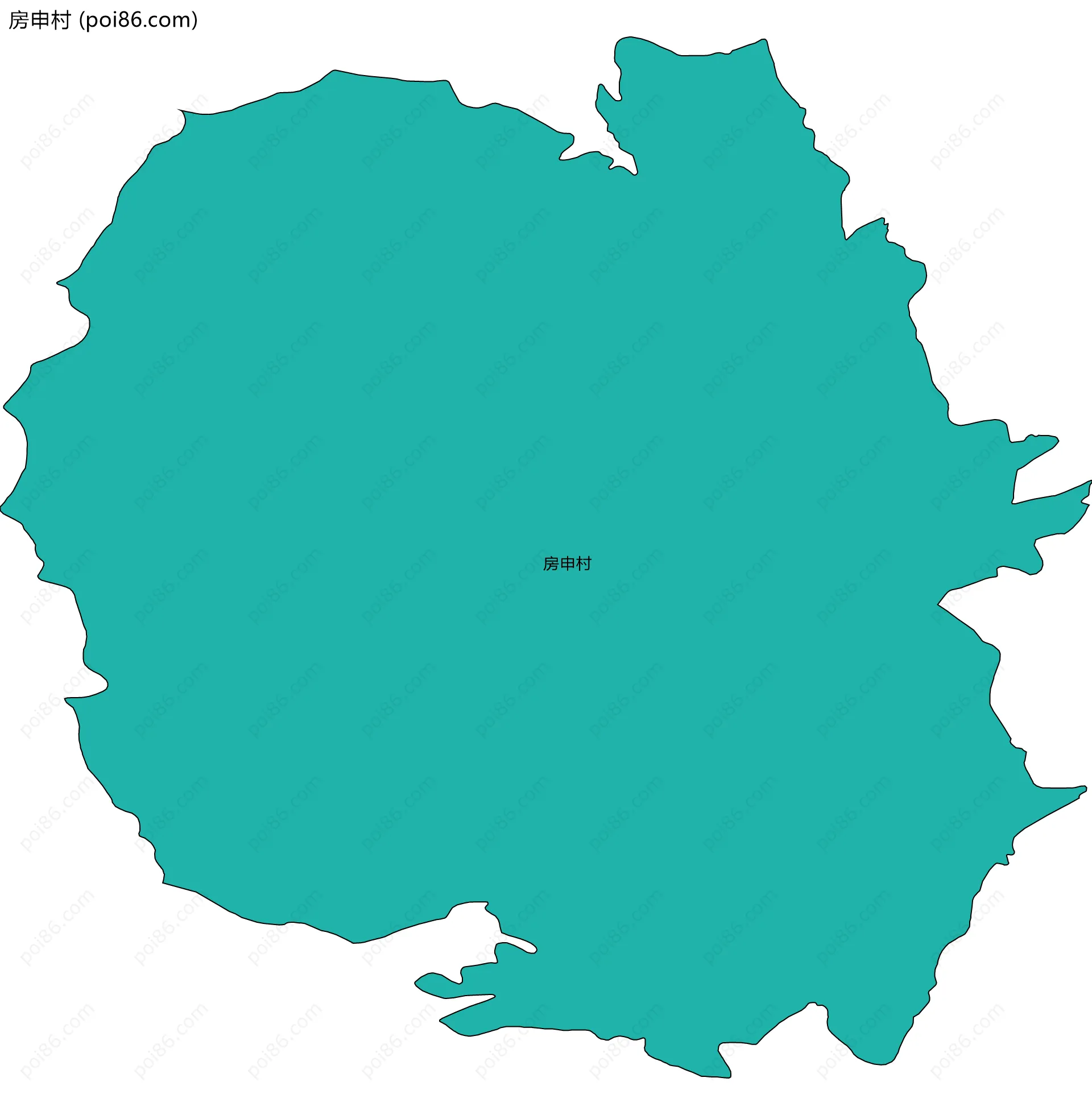房申村边界地图