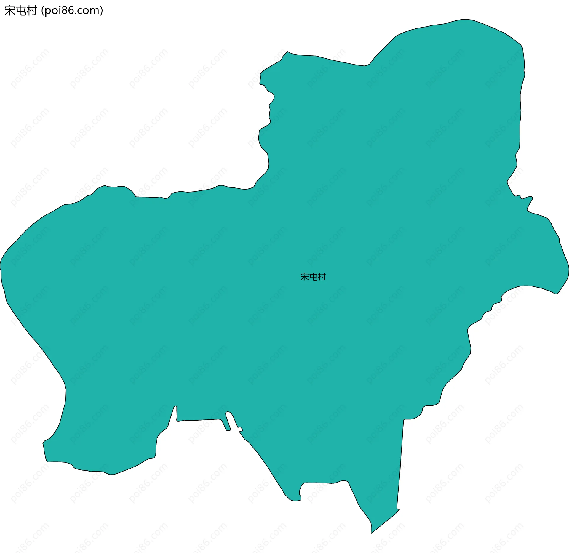 宋屯村边界地图