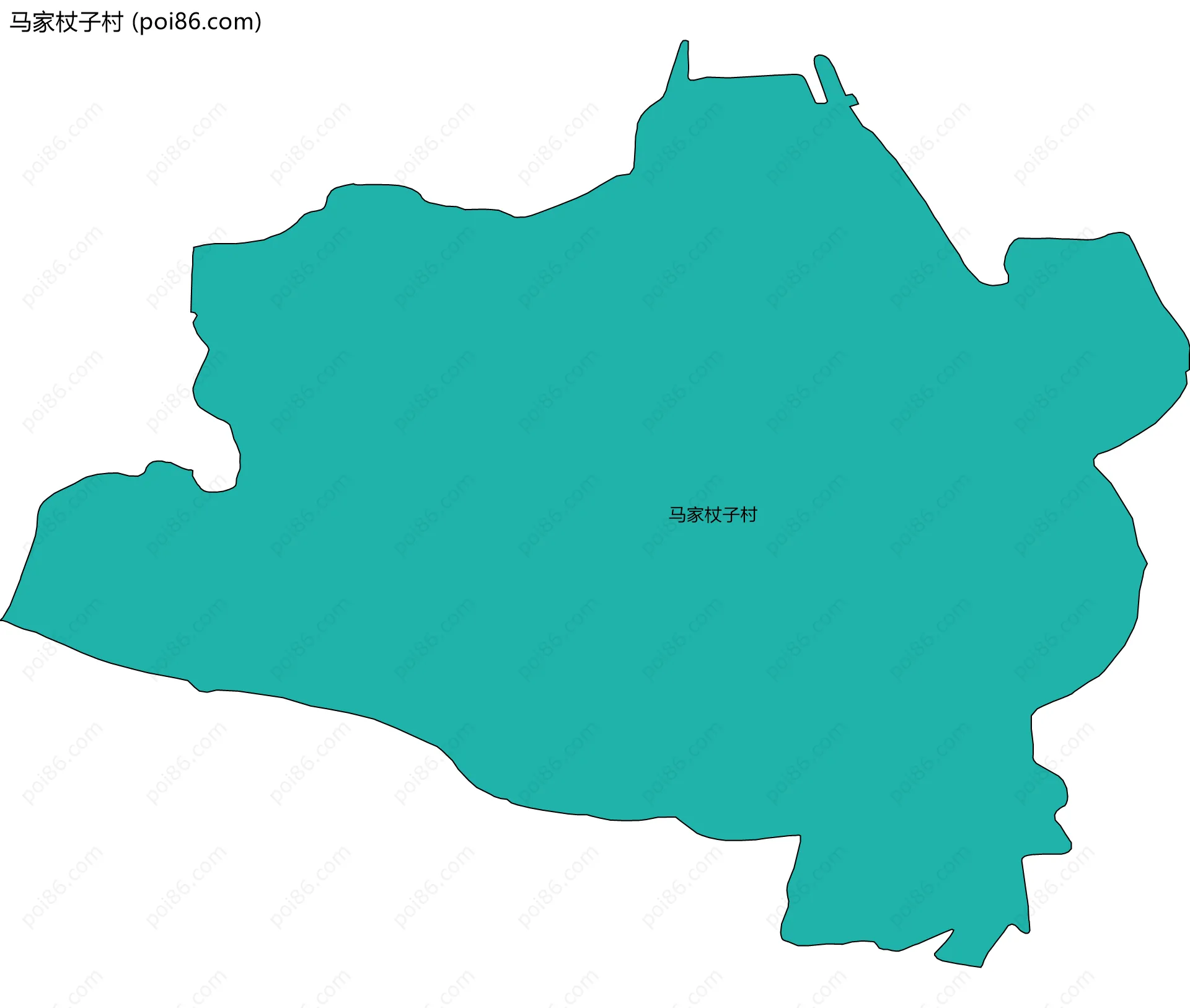 马家杖子村边界地图