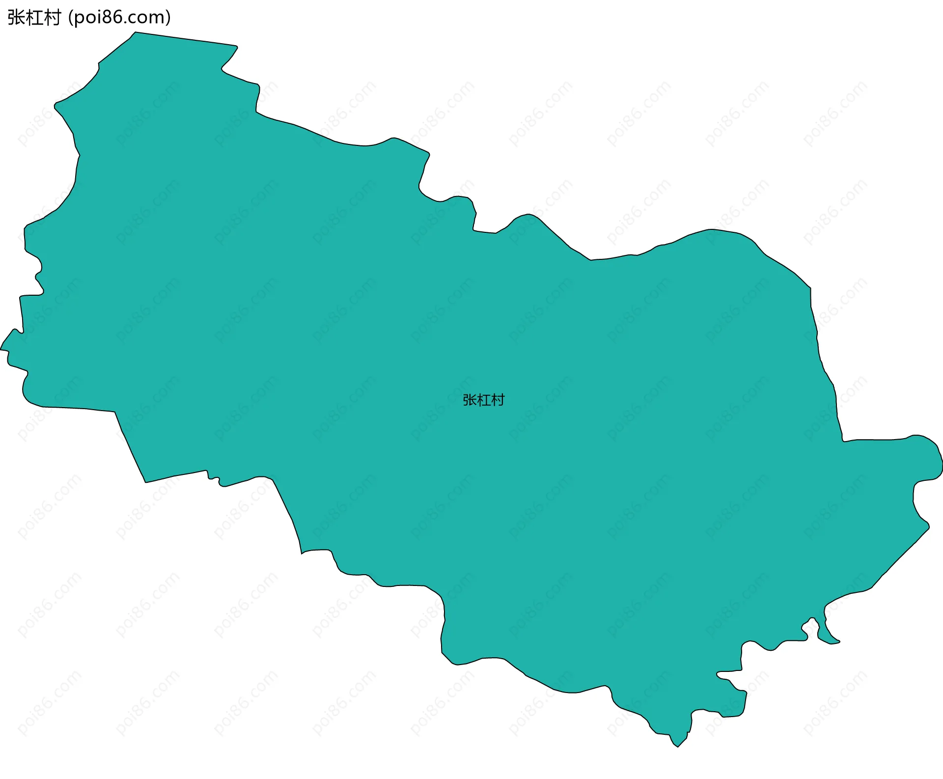 张杠村边界地图