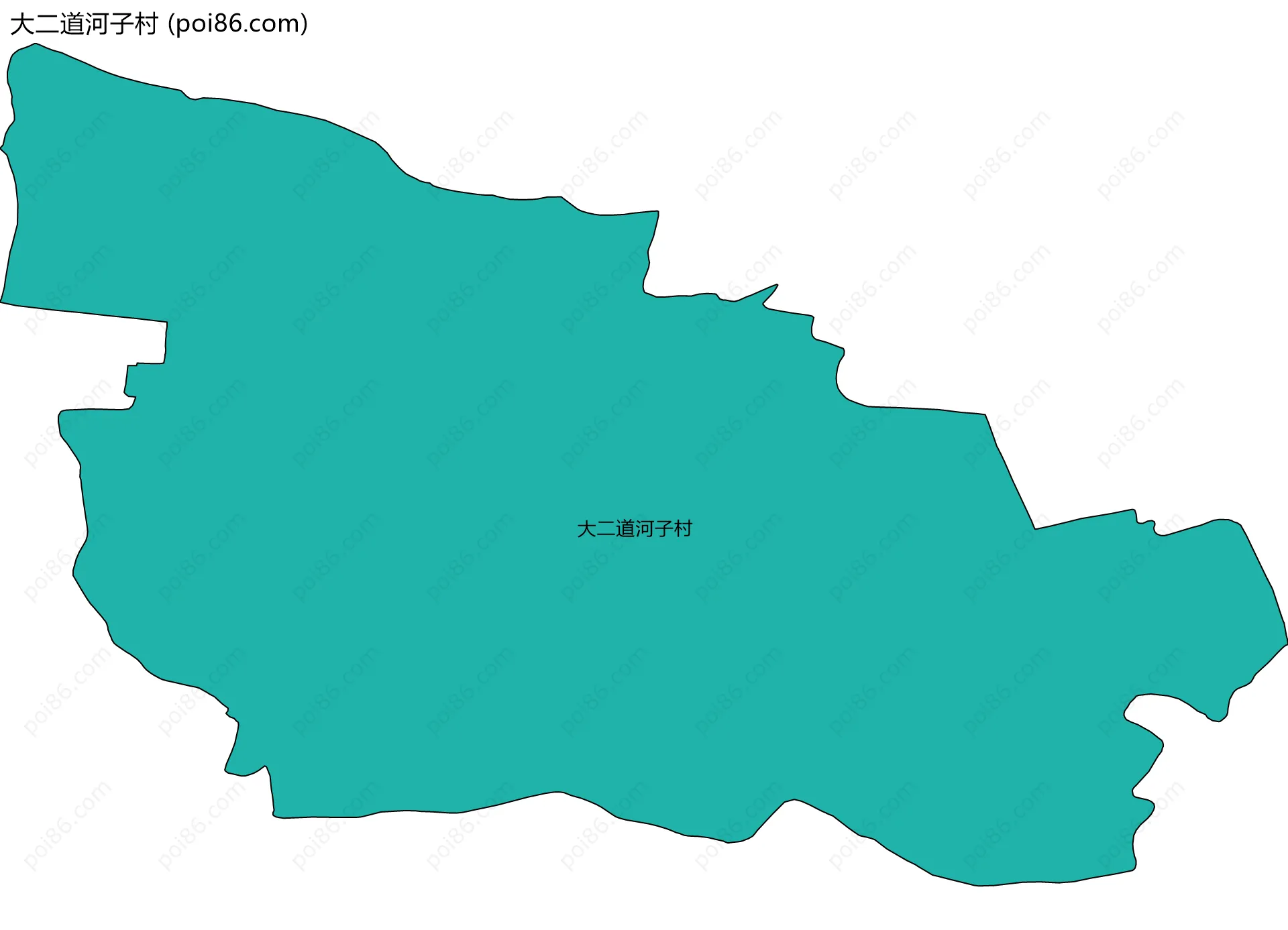 大二道河子村边界地图