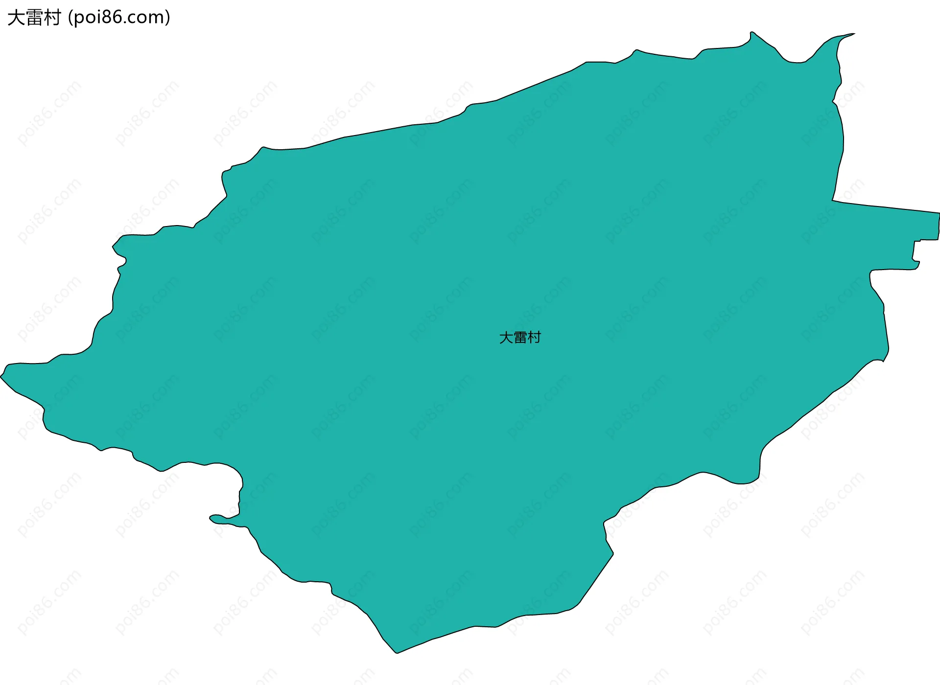 大雷村边界地图